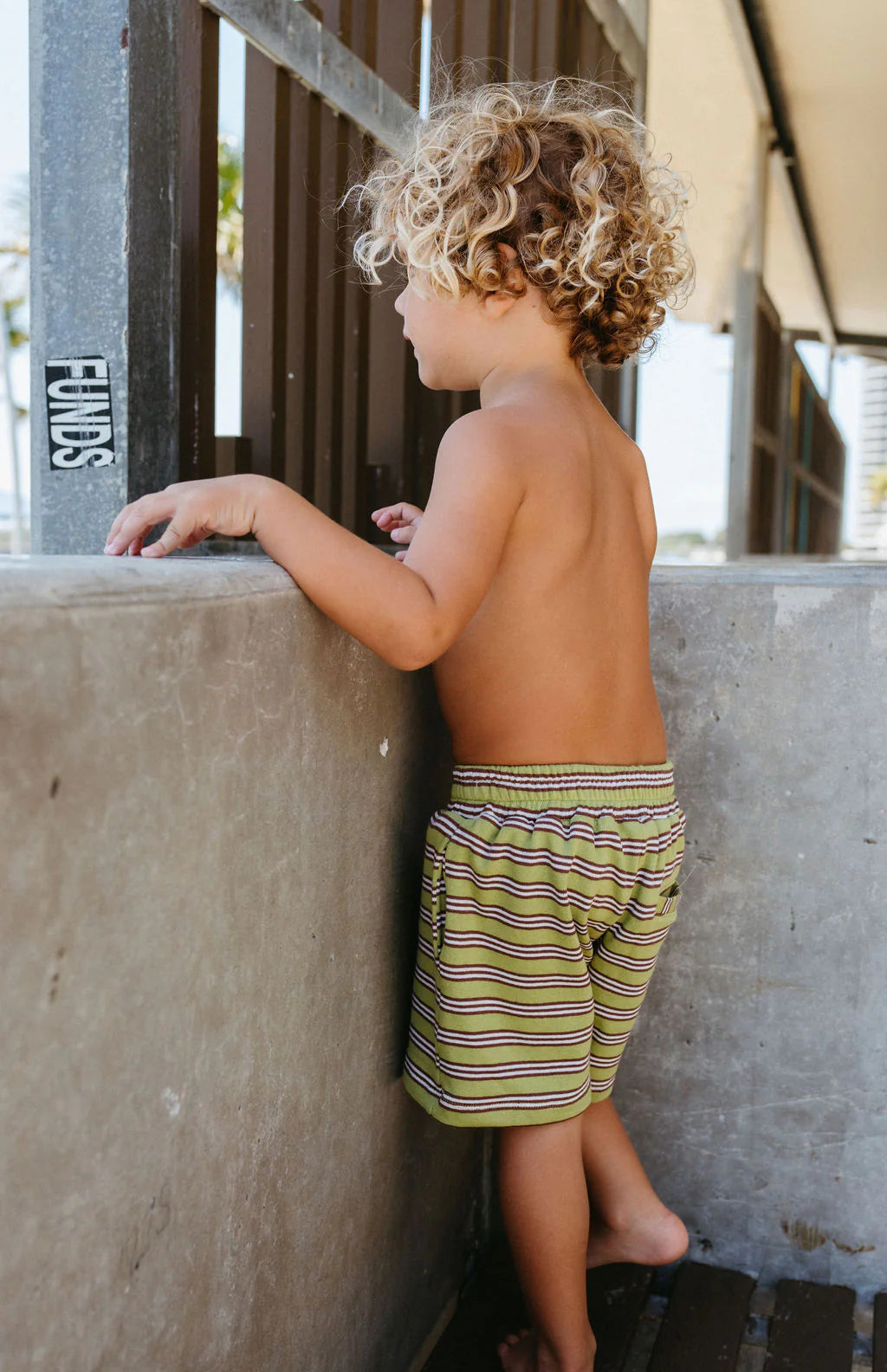 Loaila - Rib Short Bushland Stripe - Size 2