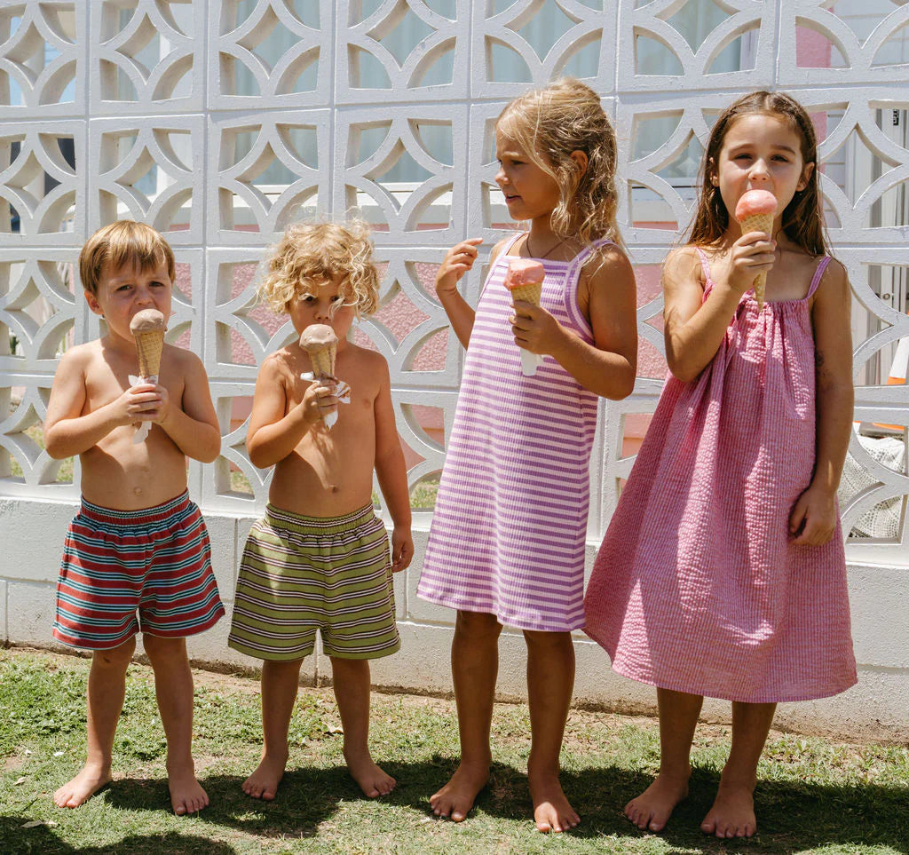 Loaila - Zulu Dress Berry Stripe