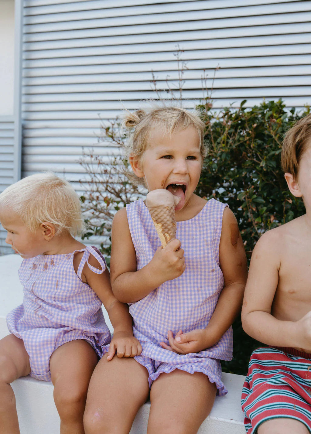 Loaila - Lola Romper Lilac Gingham