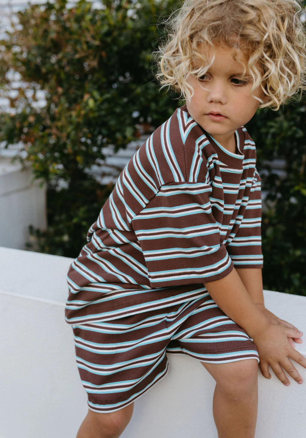 Loaila - Basics Rib Set Midnight Tide Stripe