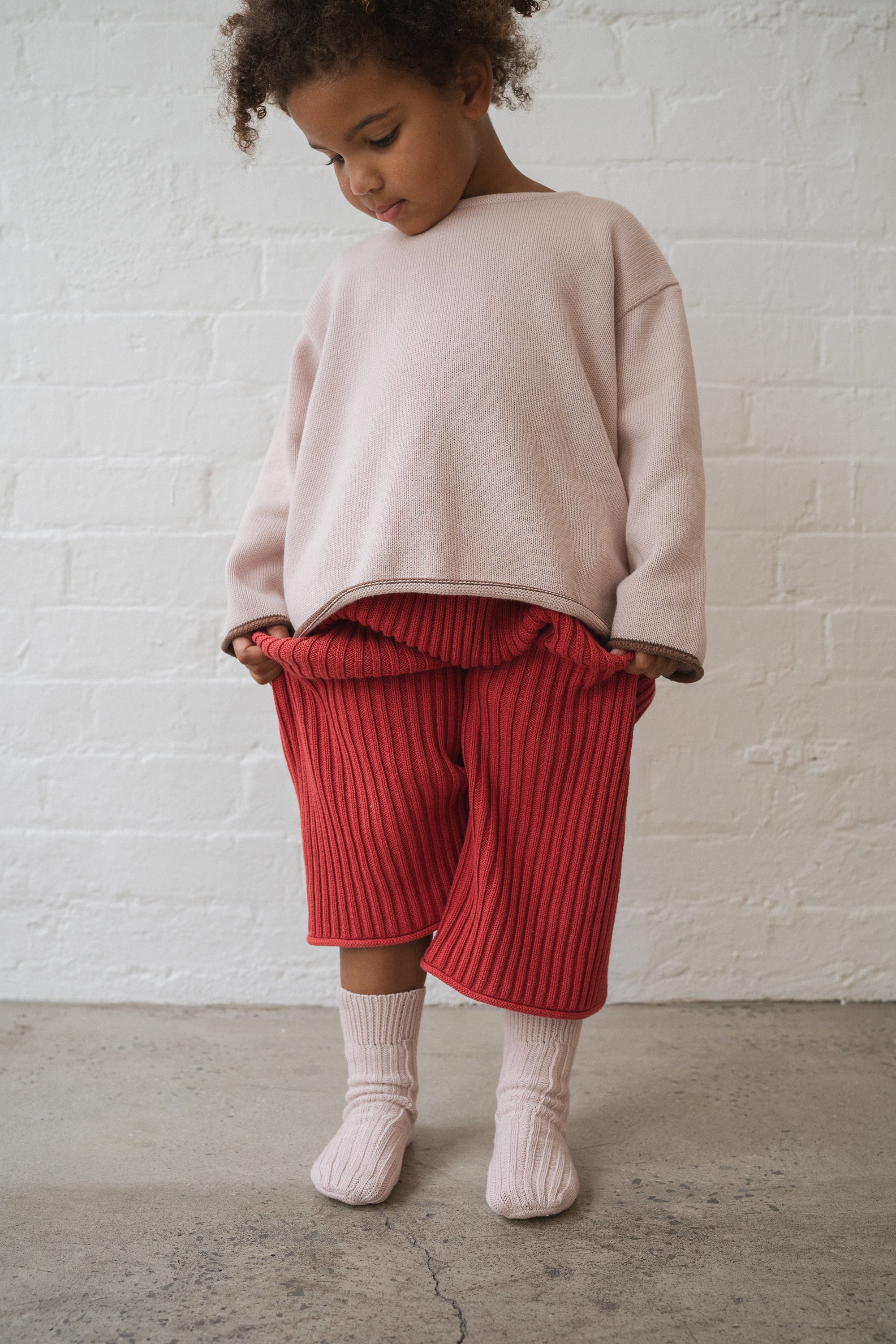 Illoura the Label - Essential Knit Pants Chilli