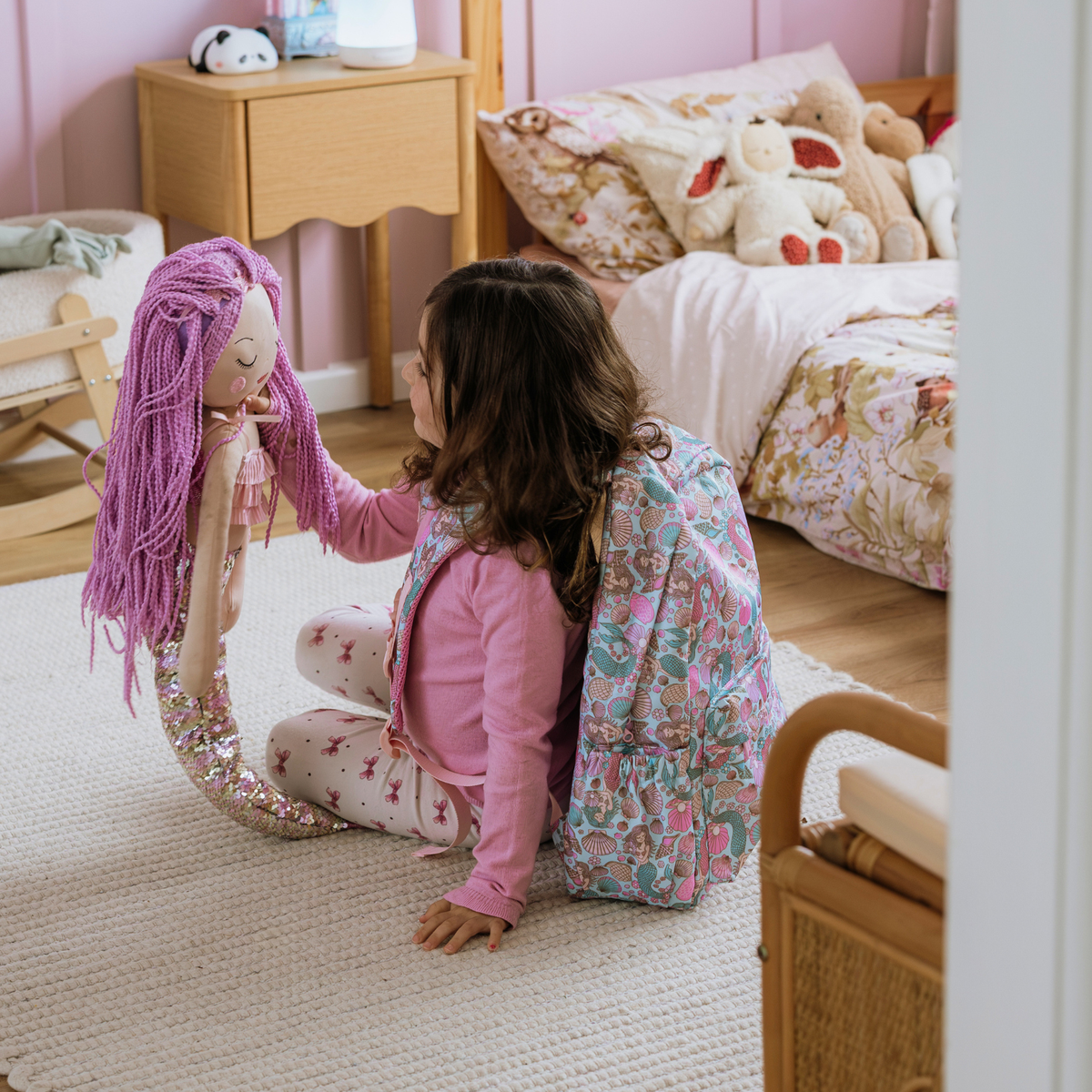 Kinnder Junior Kindy/School Backpack in Mermaid Aqua