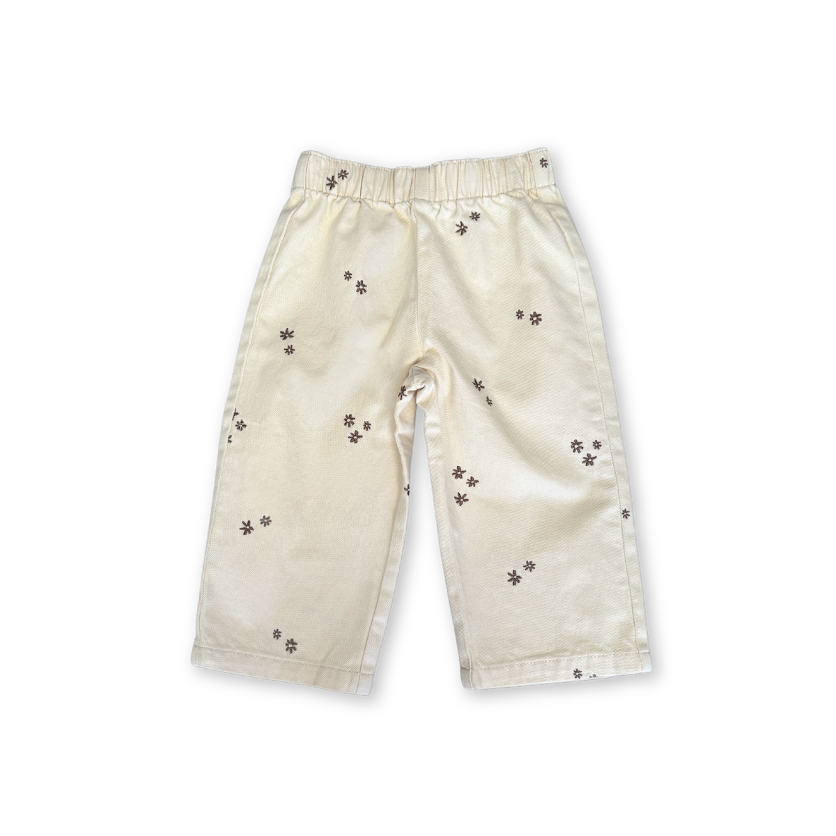 Grown - Organic Denim Wild Flower Embroidery Pant Milk