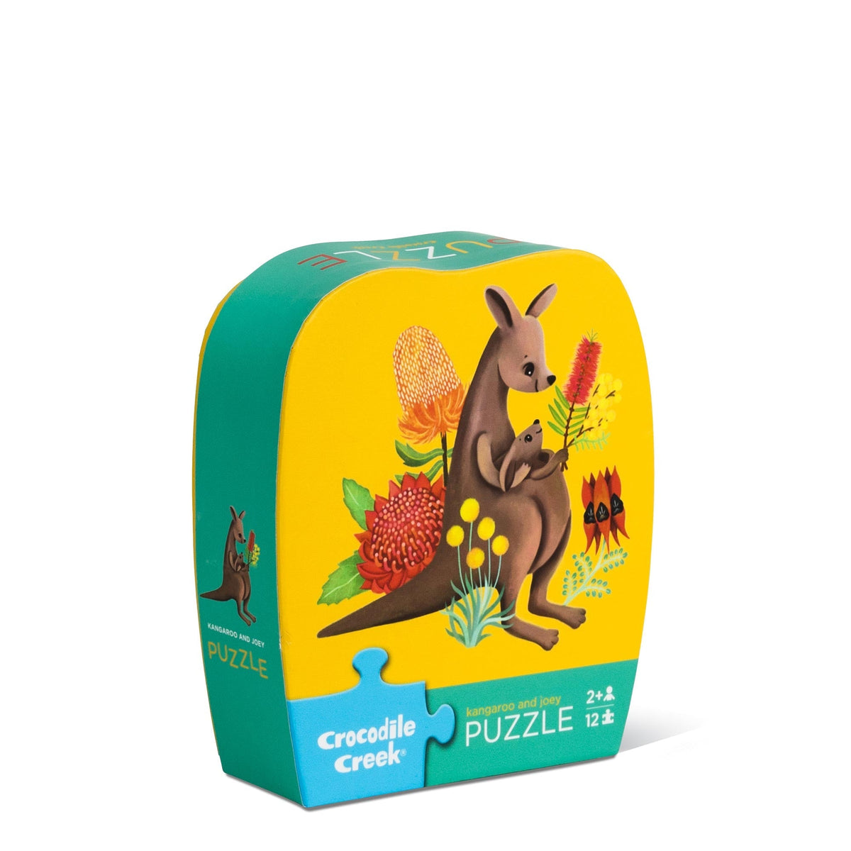 Crocodile Creek Mini Puzzle 12 pc Kangaroo & Joey