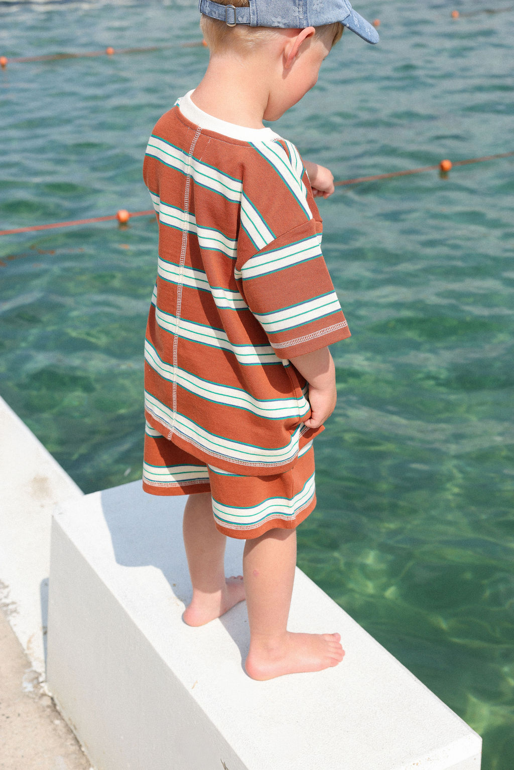Grown - Cotton Sports Stripe Tee Acorn