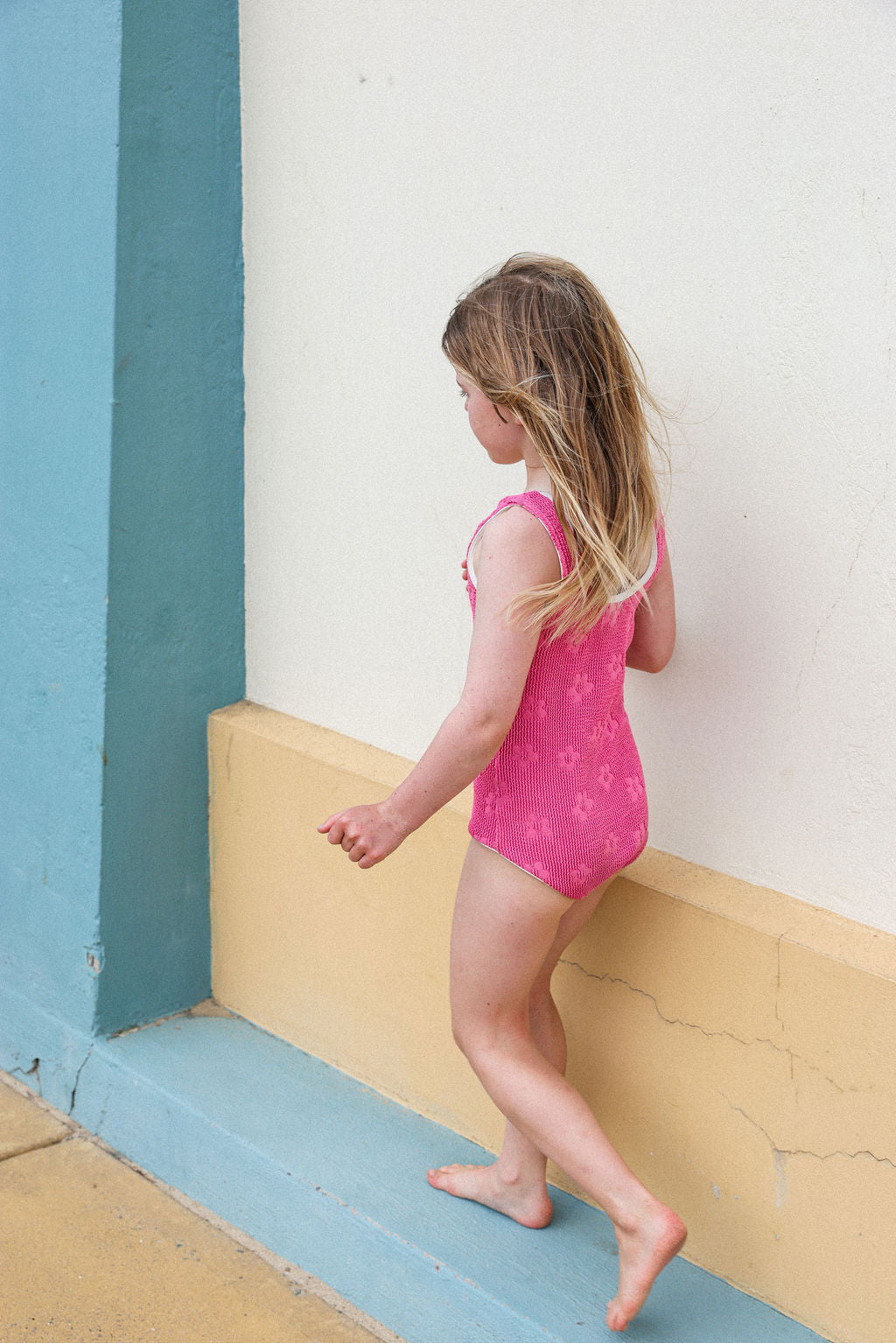 Grown - Ribbed Posy Swim Suit Berry