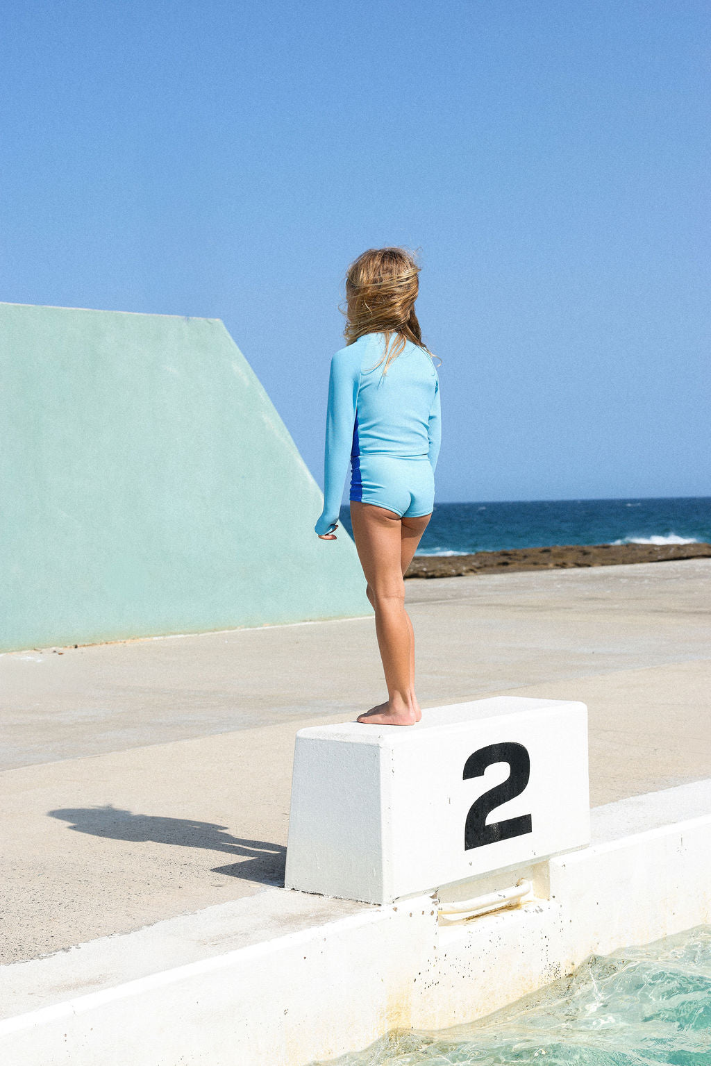 Grown - 2-Piece LS Swim Suit Waves