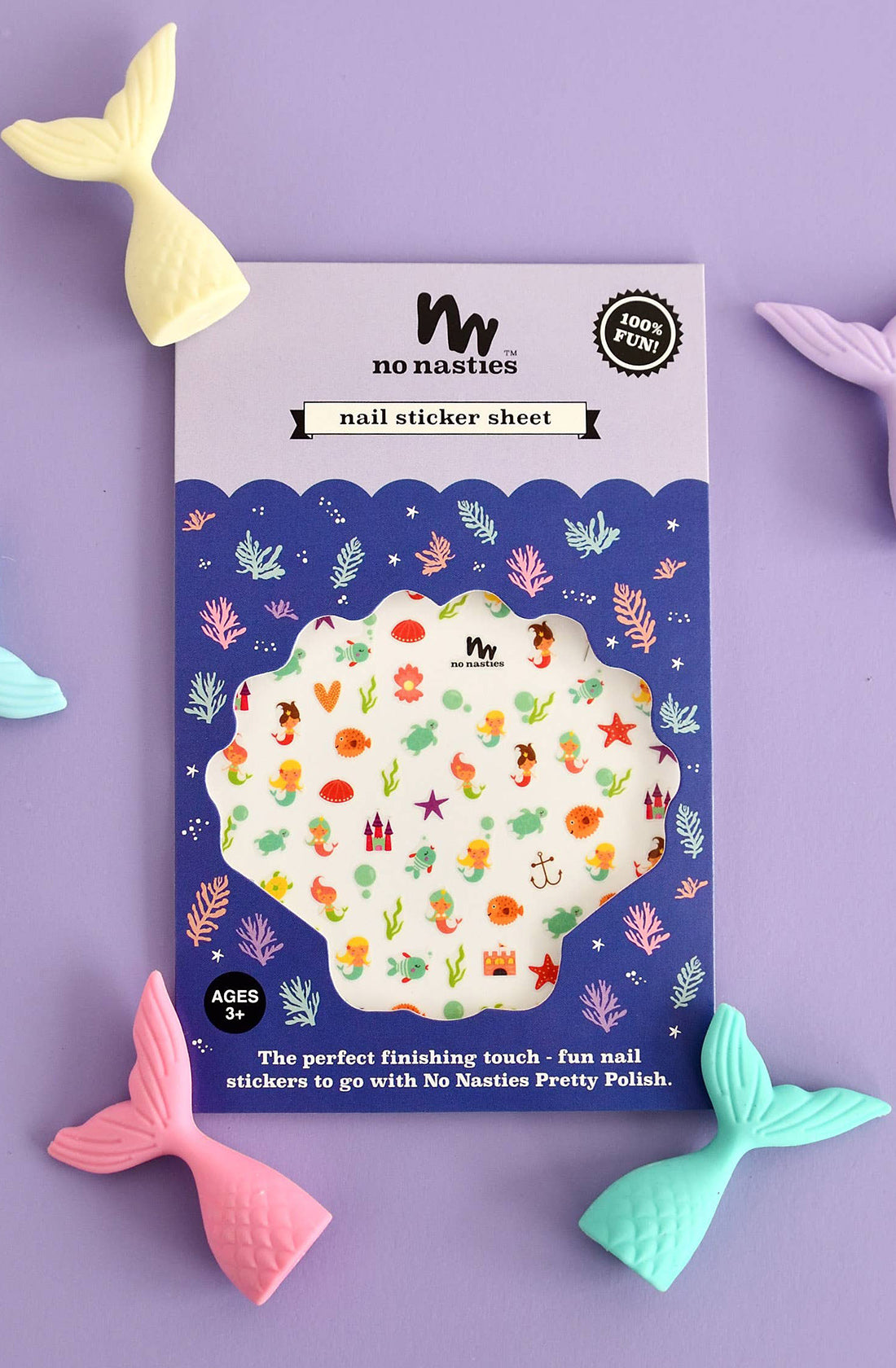 The no nasties underwater nail sticker sheet.