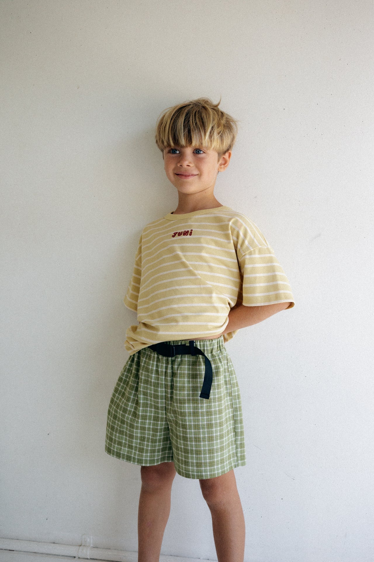 JUNI JNR - Banjo Short Green Check