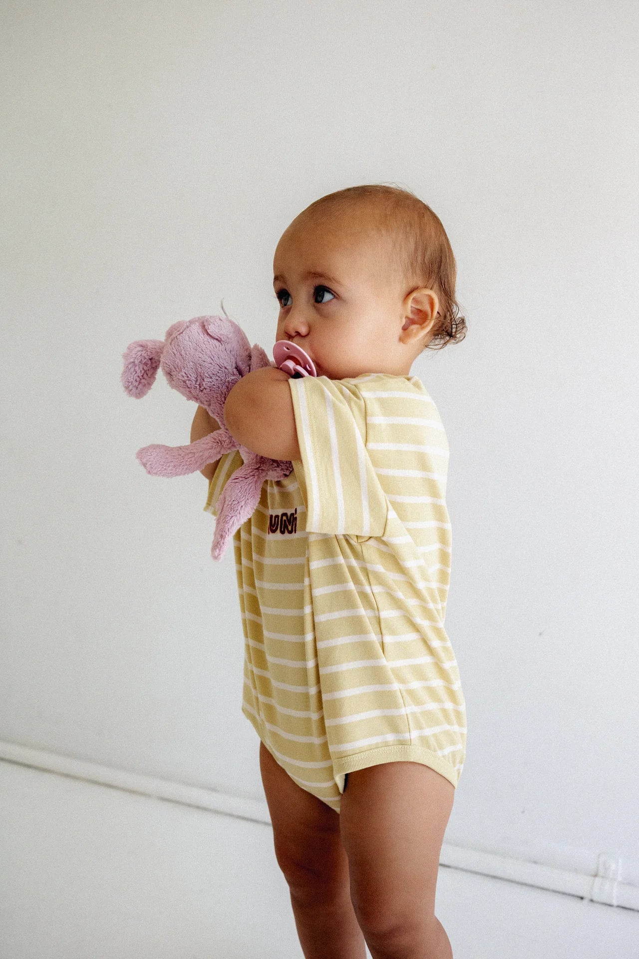 JUNI JNR - Riley T-Shirt Romper Butter Stripe