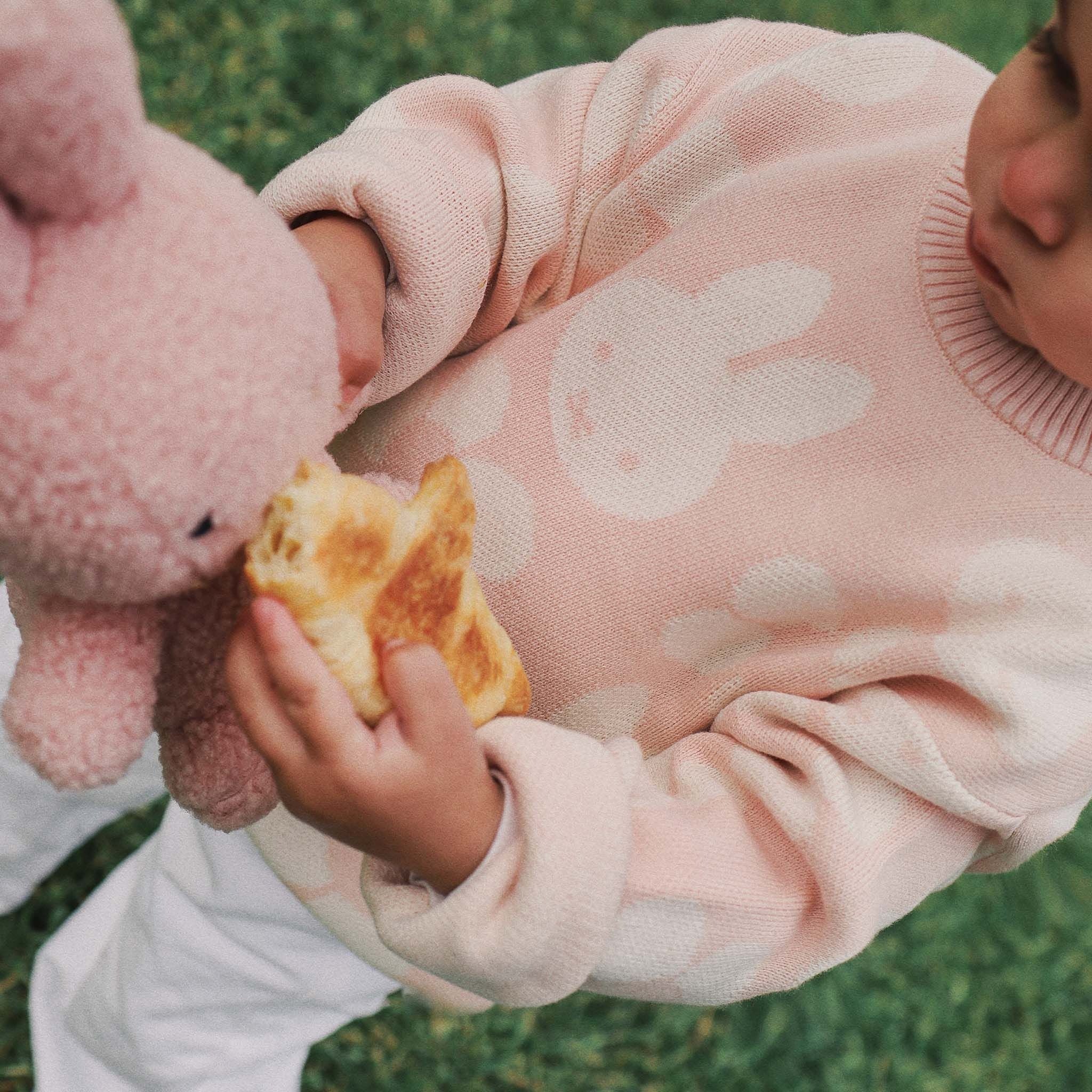 Kynd Baby - Miffy Jacquard Knit Jumper Baby Pink