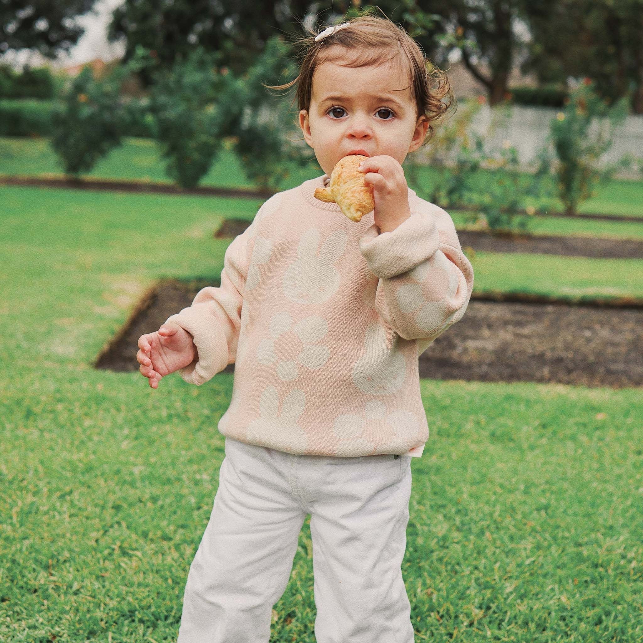 Kynd Baby - Miffy Jacquard Knit Jumper Baby Pink