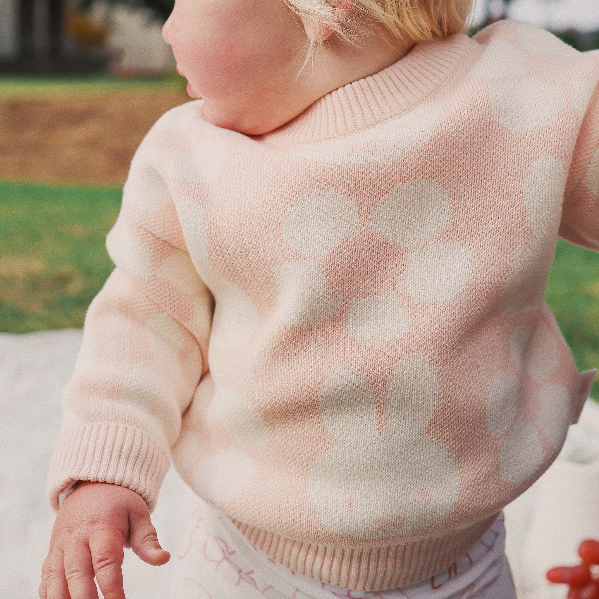 Kynd Baby - Miffy Jacquard Knit Jumper Baby Pink