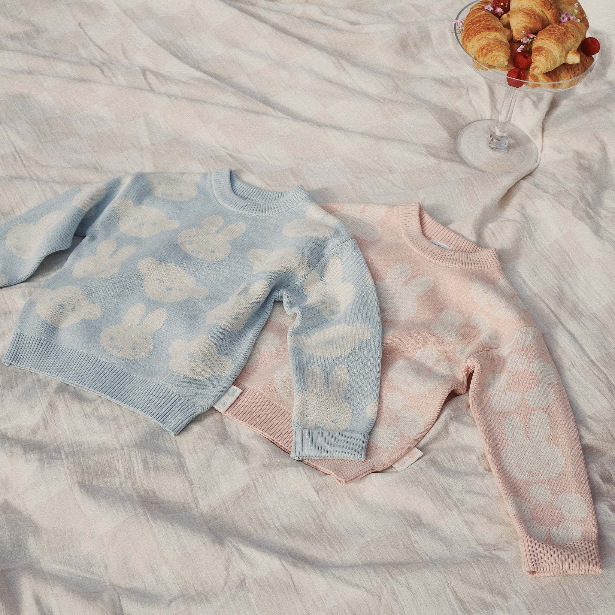 Kynd Baby - Miffy Jacquard Knit Jumper Baby Pink