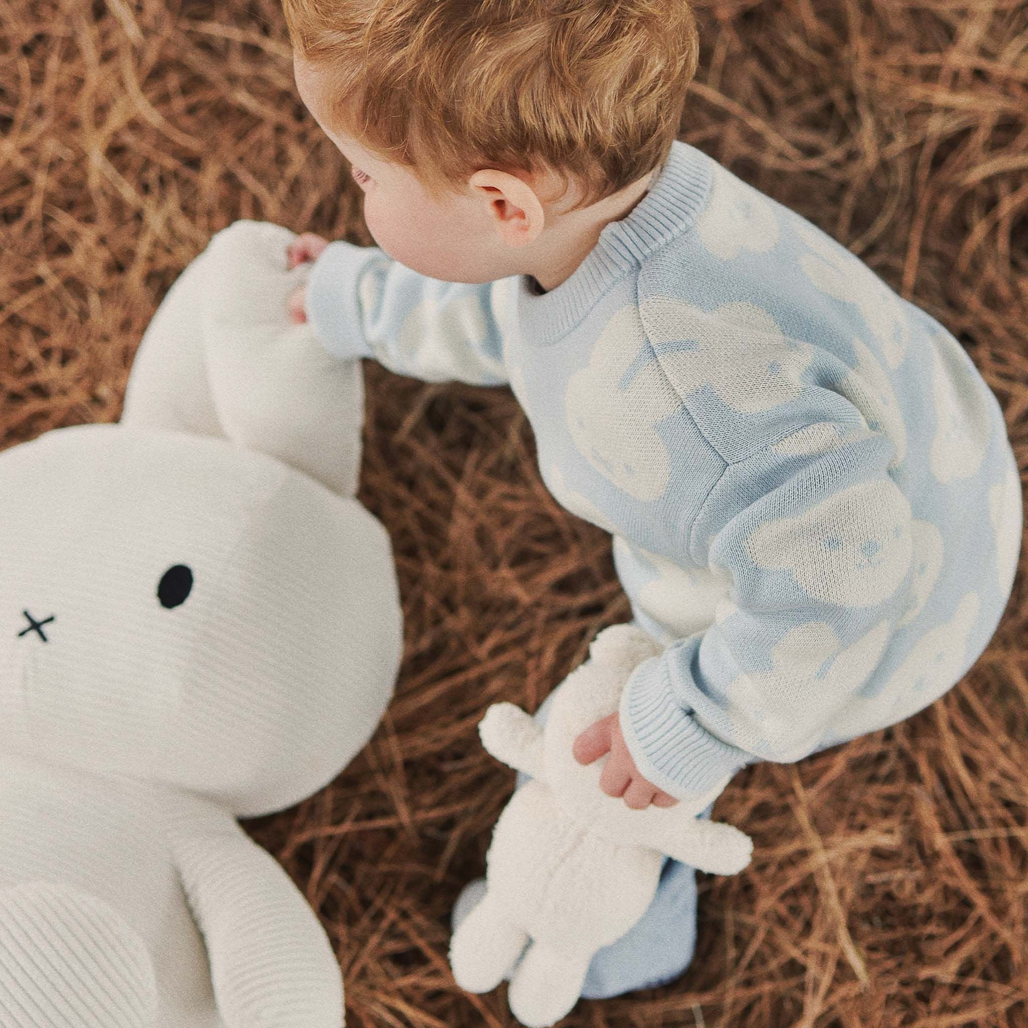 Kynd Baby - Miffy Jacquard Knit Jumper Baby Blue