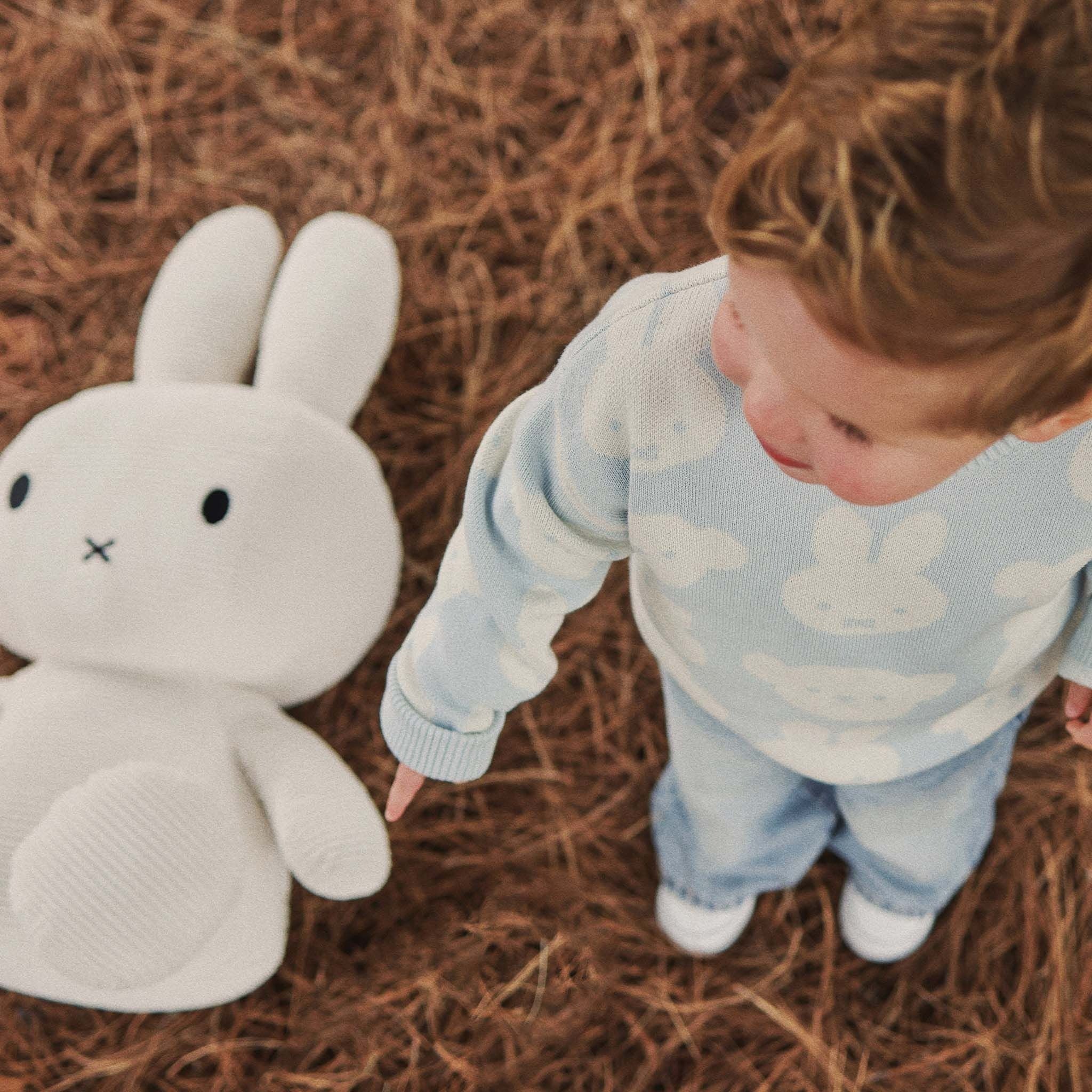 Kynd Baby - Miffy Jacquard Knit Jumper Baby Blue