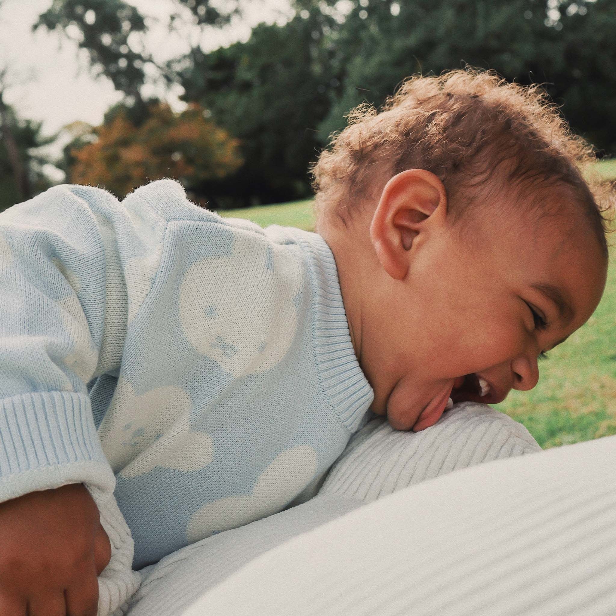 Kynd Baby - Miffy Jacquard Knit Jumper Baby Blue