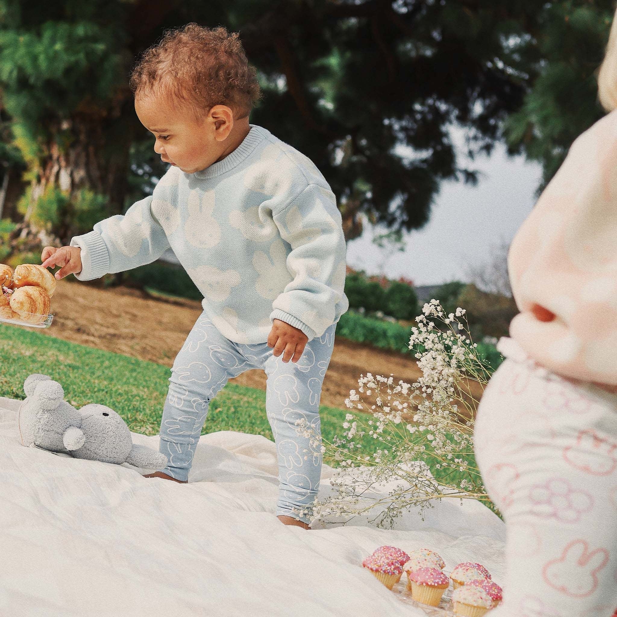 Kynd Baby - Miffy Jacquard Knit Jumper Baby Blue