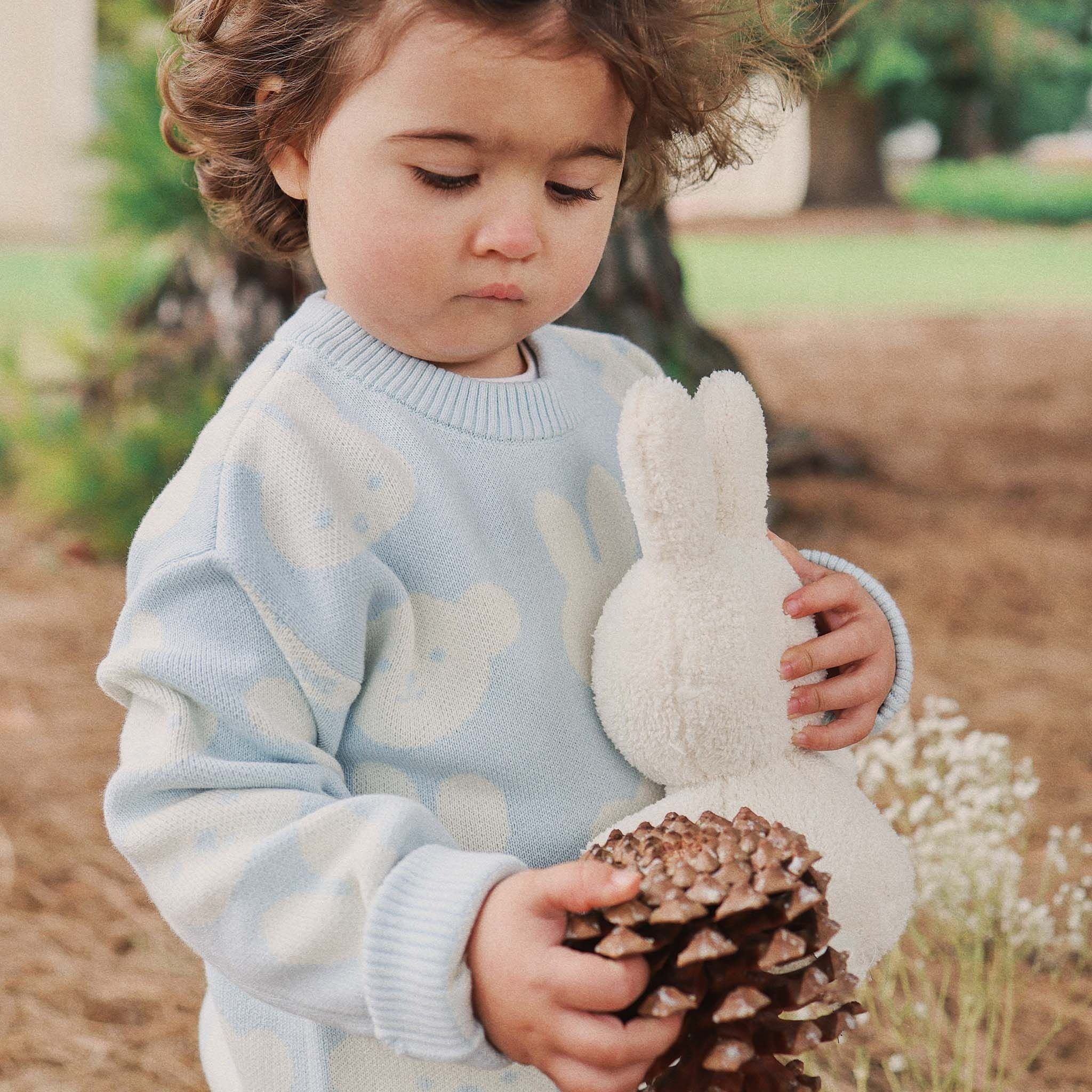 Kynd Baby - Miffy Jacquard Knit Jumper Baby Blue