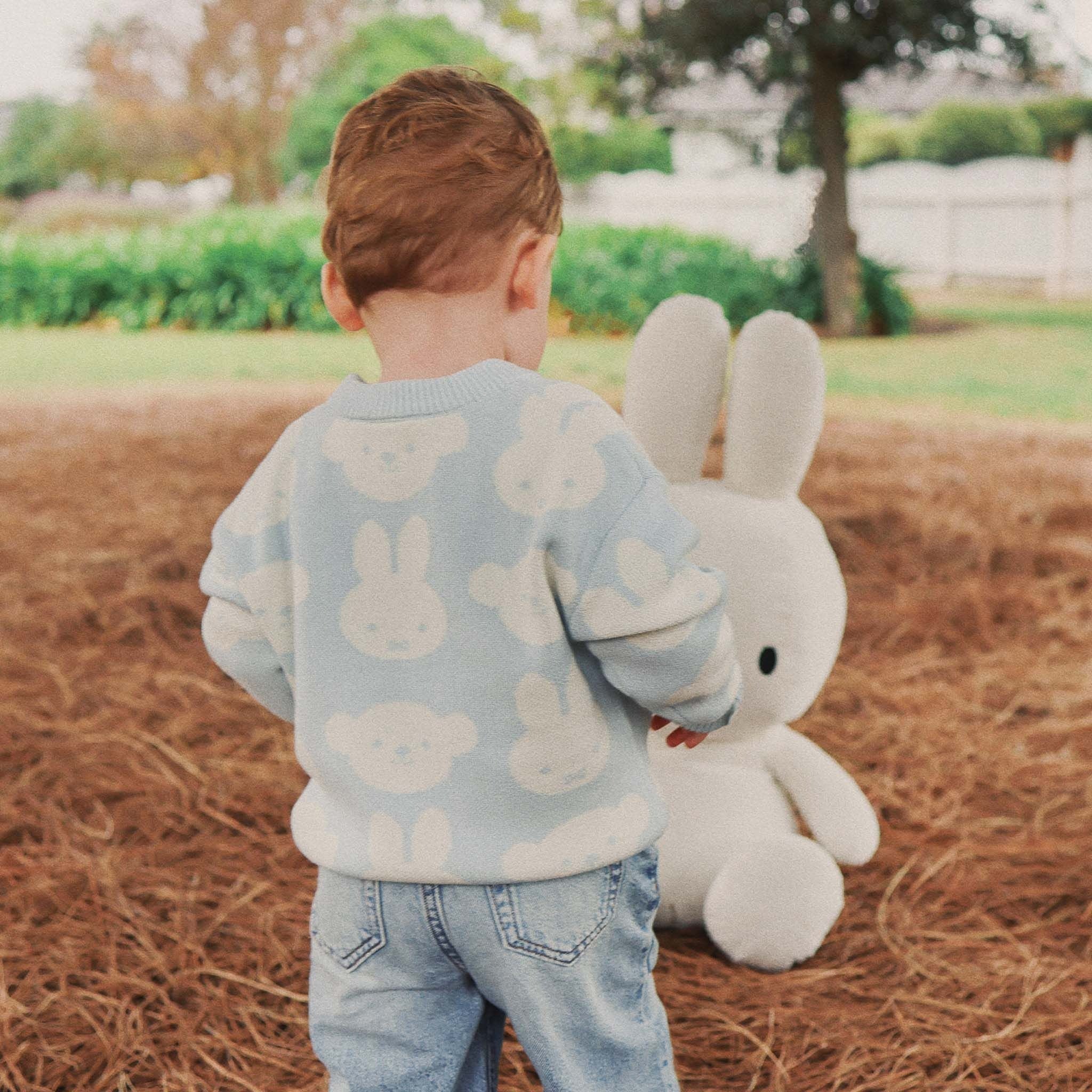 Kynd Baby - Miffy Jacquard Knit Jumper Baby Blue