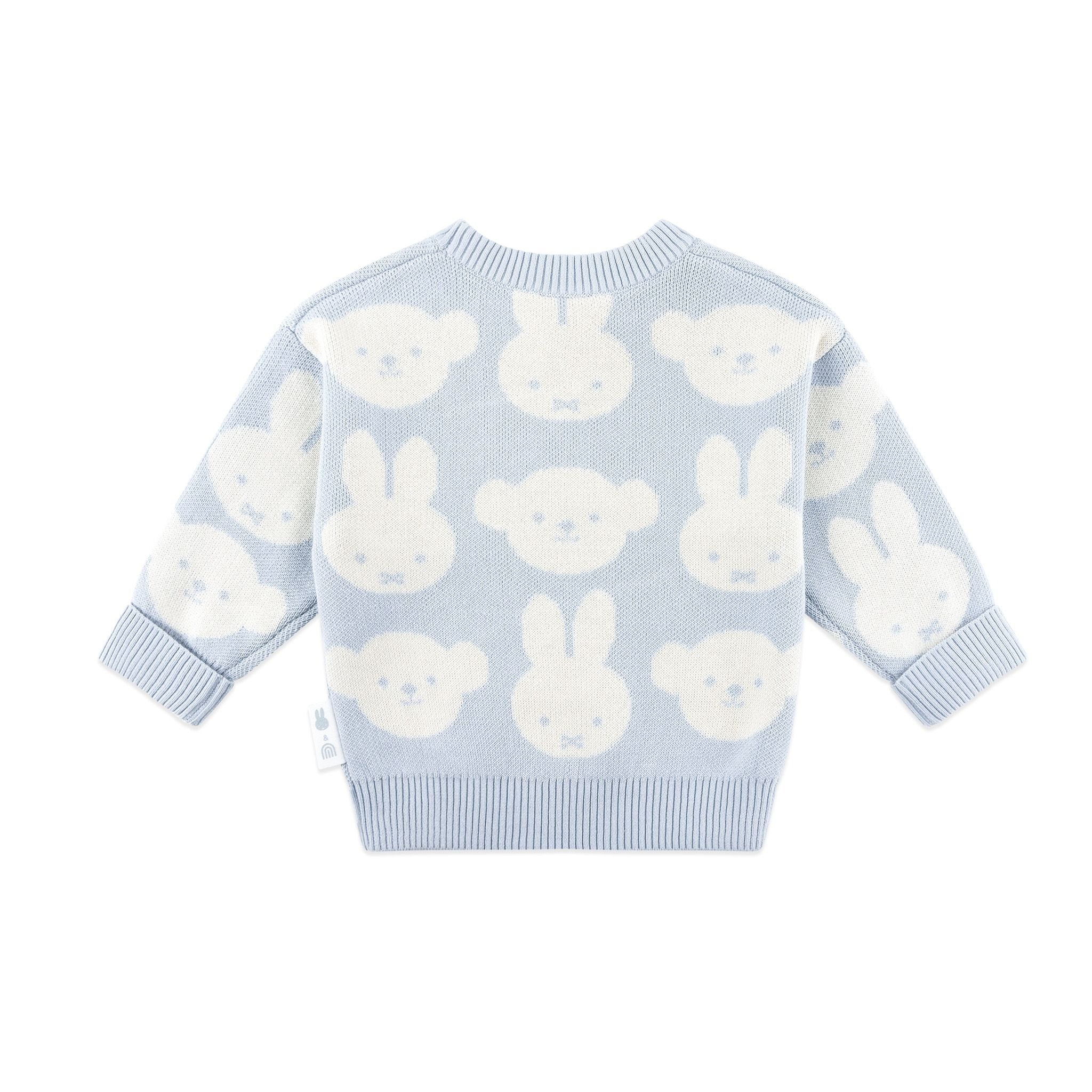 Kynd Baby - Miffy Jacquard Knit Jumper Baby Blue