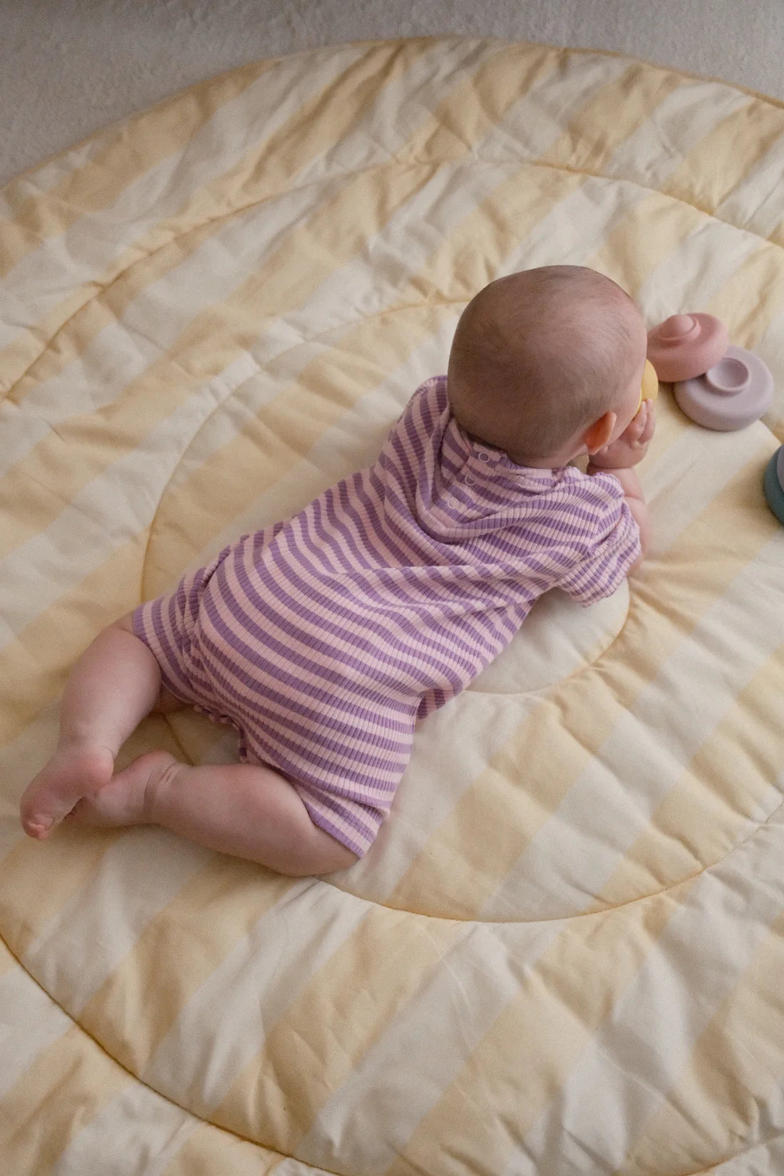 Loaila - Rib Romper Midnight Orchid Stripe