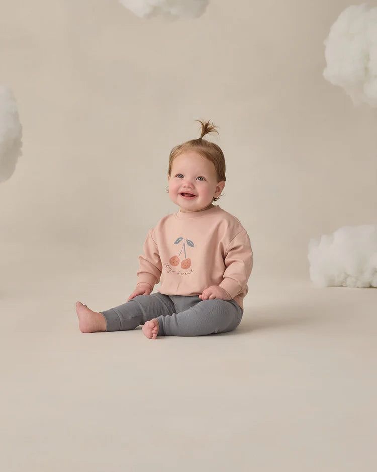 Quincy Mae - Relaxed Sweatshirt Cherries