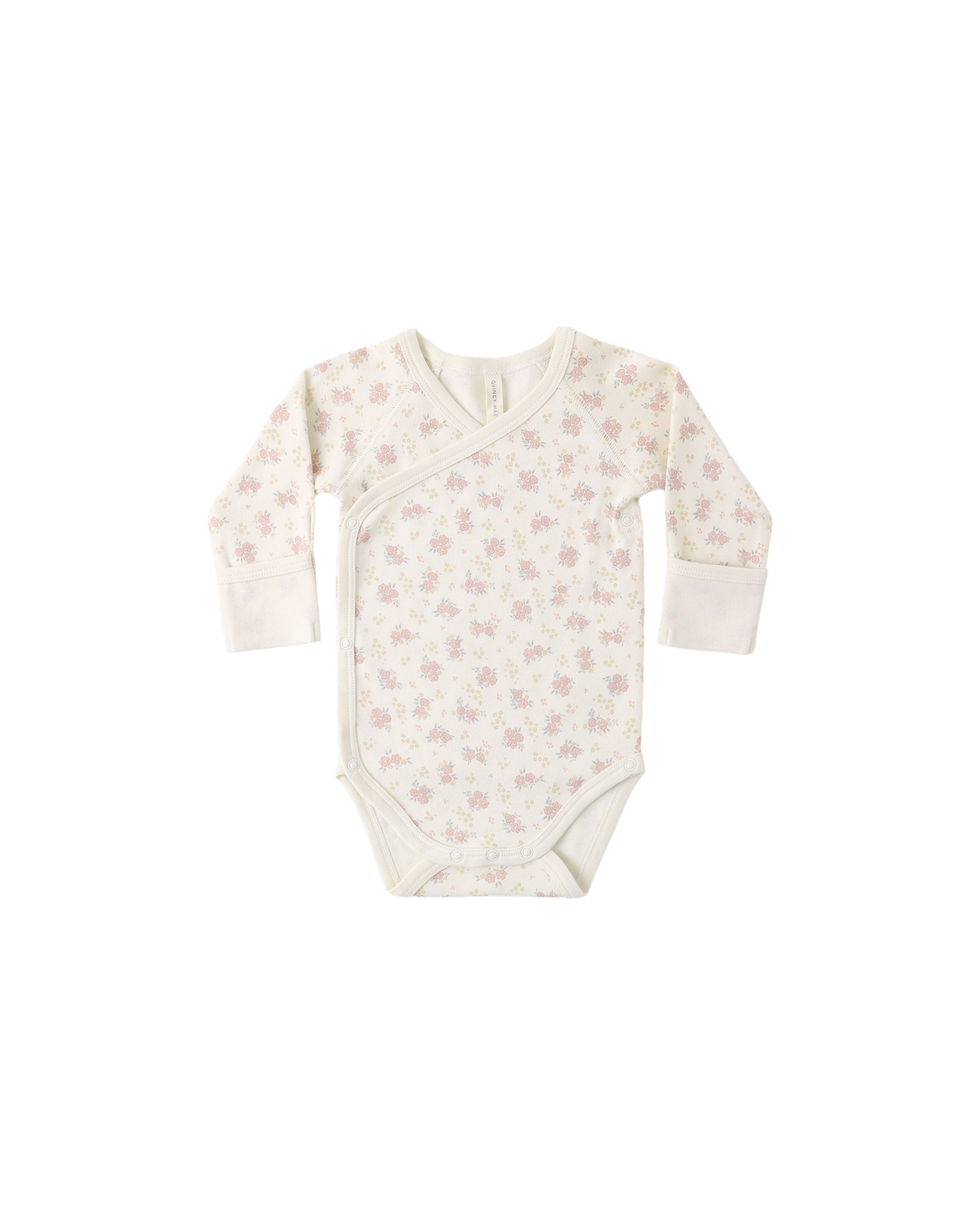 Quincy Mae - Side Snap Bodysuit Flower Field