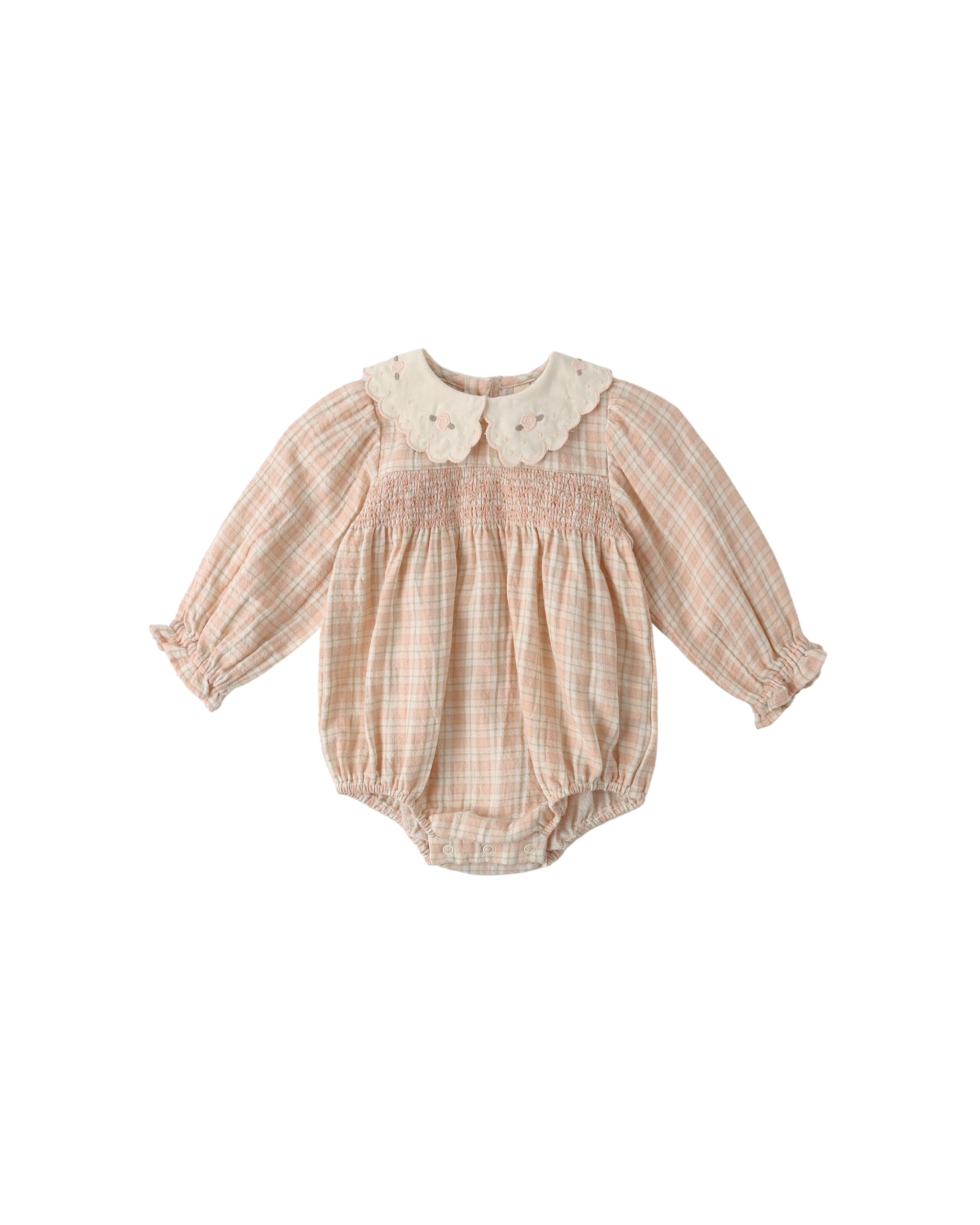 Quincy Mae - Callie Romper Pink Plaid