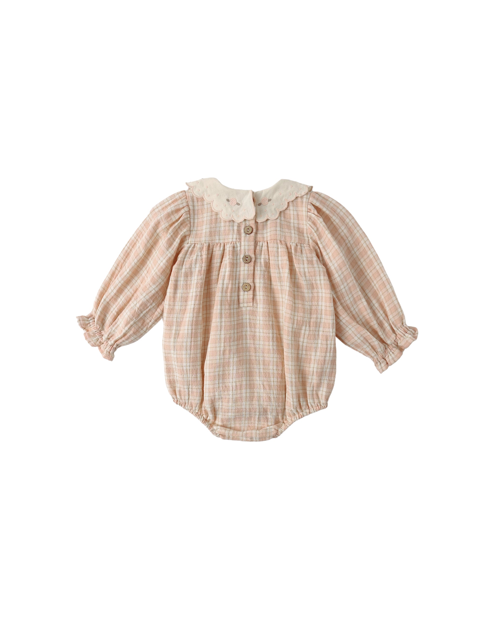 Quincy Mae - Callie Romper Pink Plaid