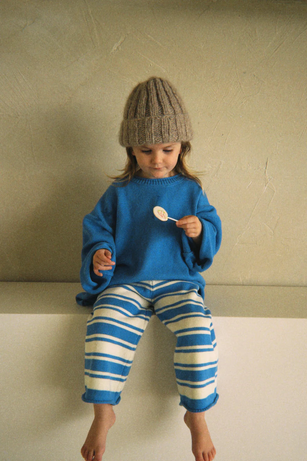 Worn Curations - Rolly Knit Jumper Blueberry