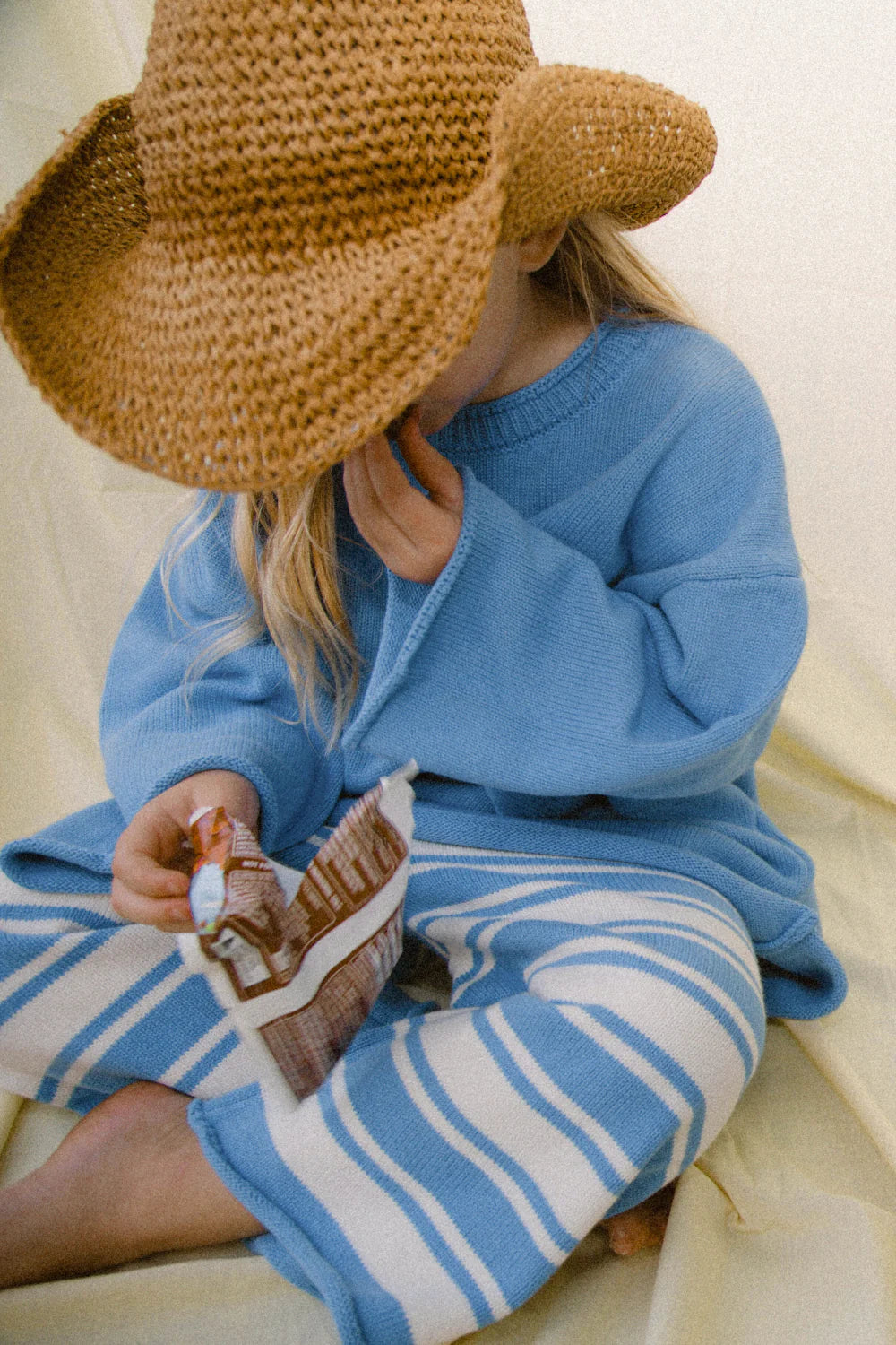 Worn Curations - Rolly Knit Jumper Blueberry
