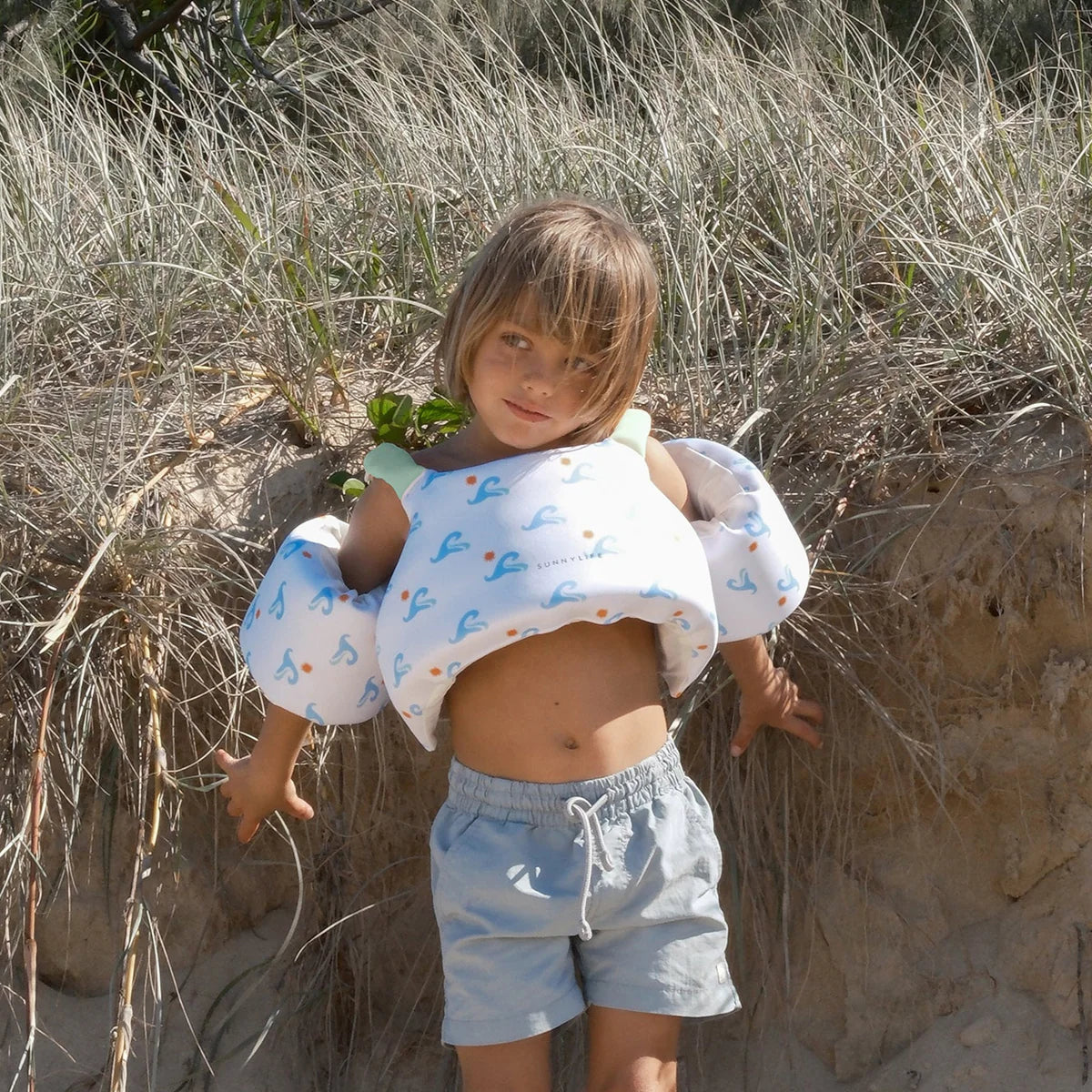 SUNNYLIFE - Kids Floatie Jacket 3-6y Blue Wave