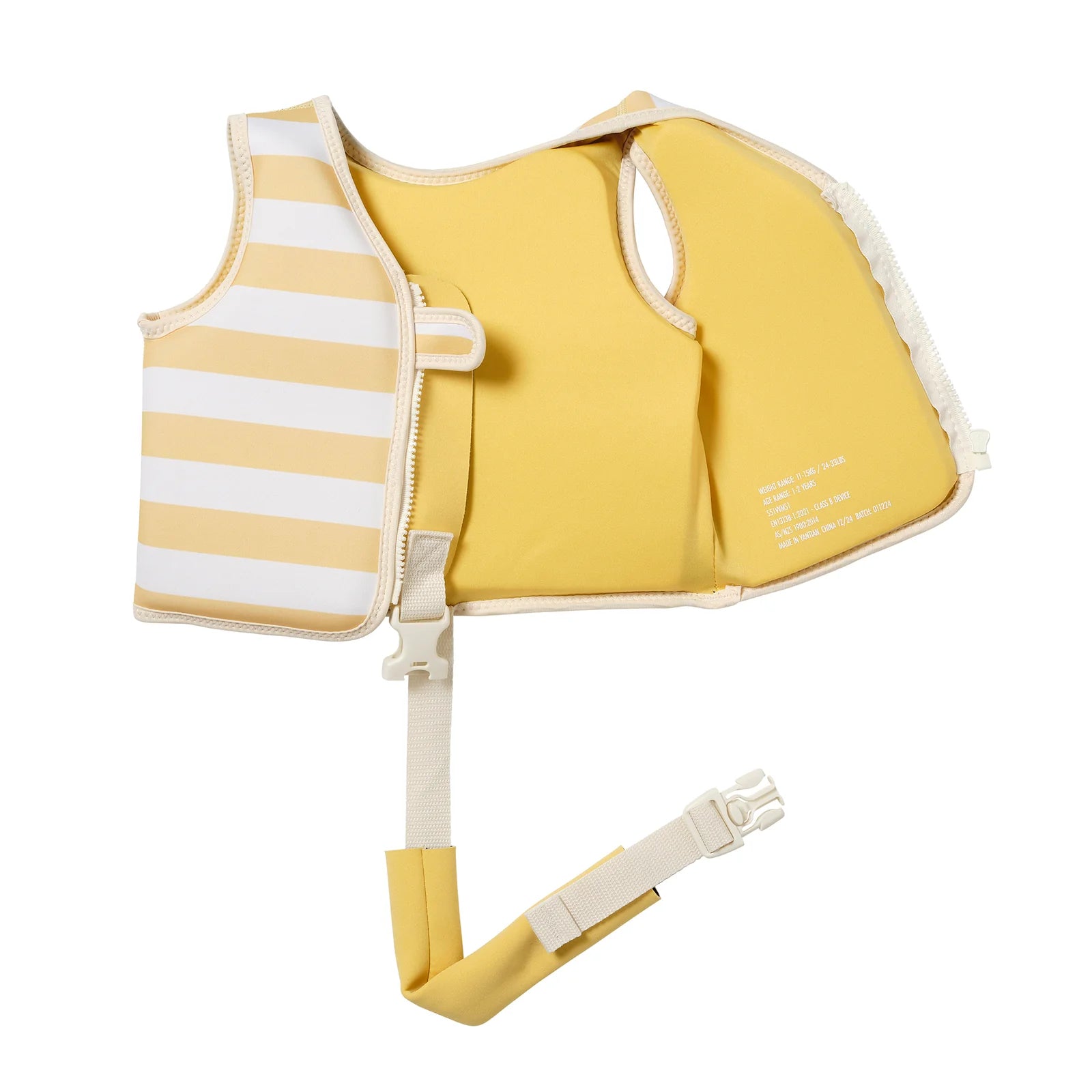 SUNNYLIFE - Kids Swim Vest Sammy the Seagull Mustard Stripe