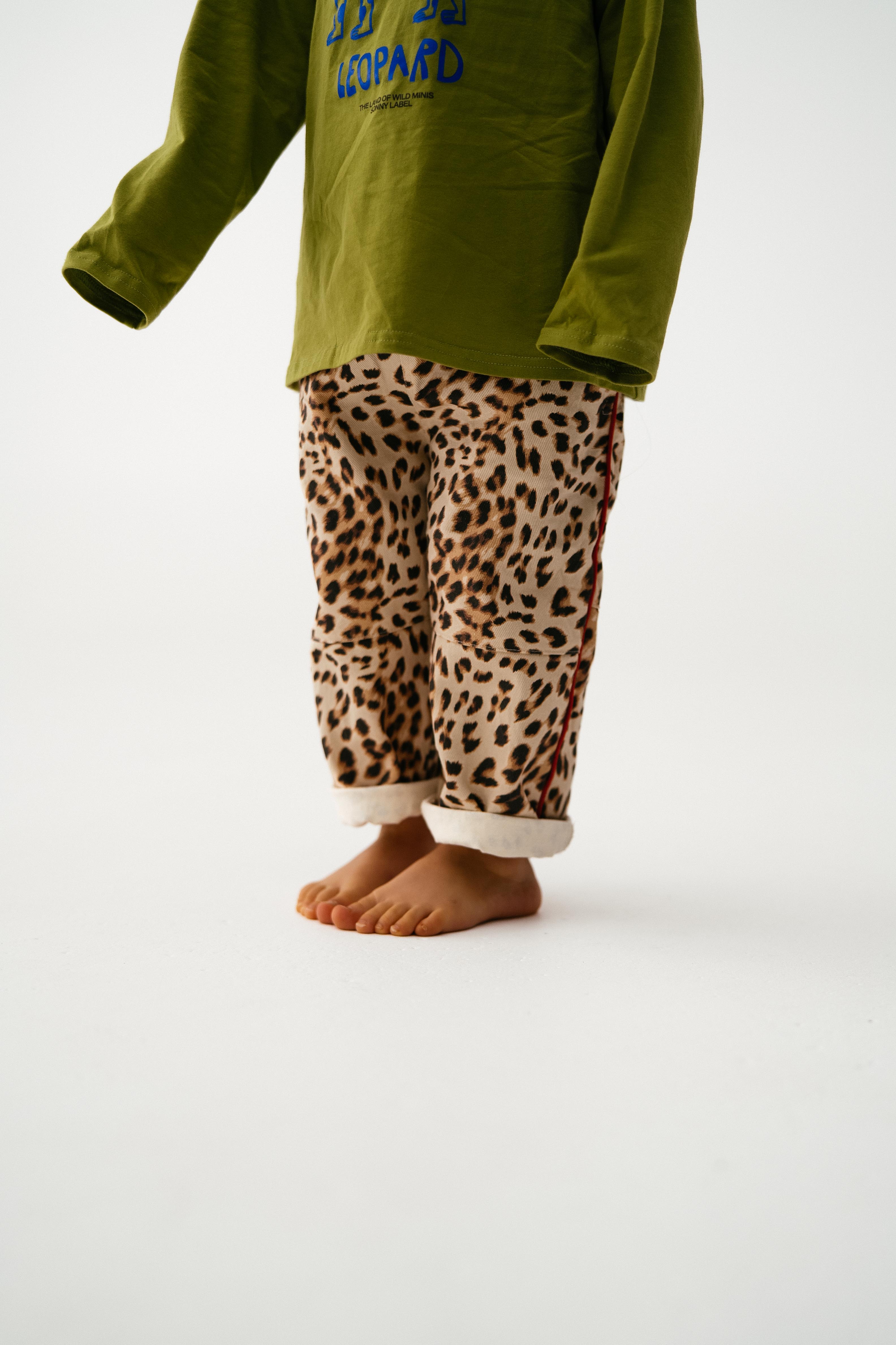 Sonny Label - Animal Twill Pants Leopard