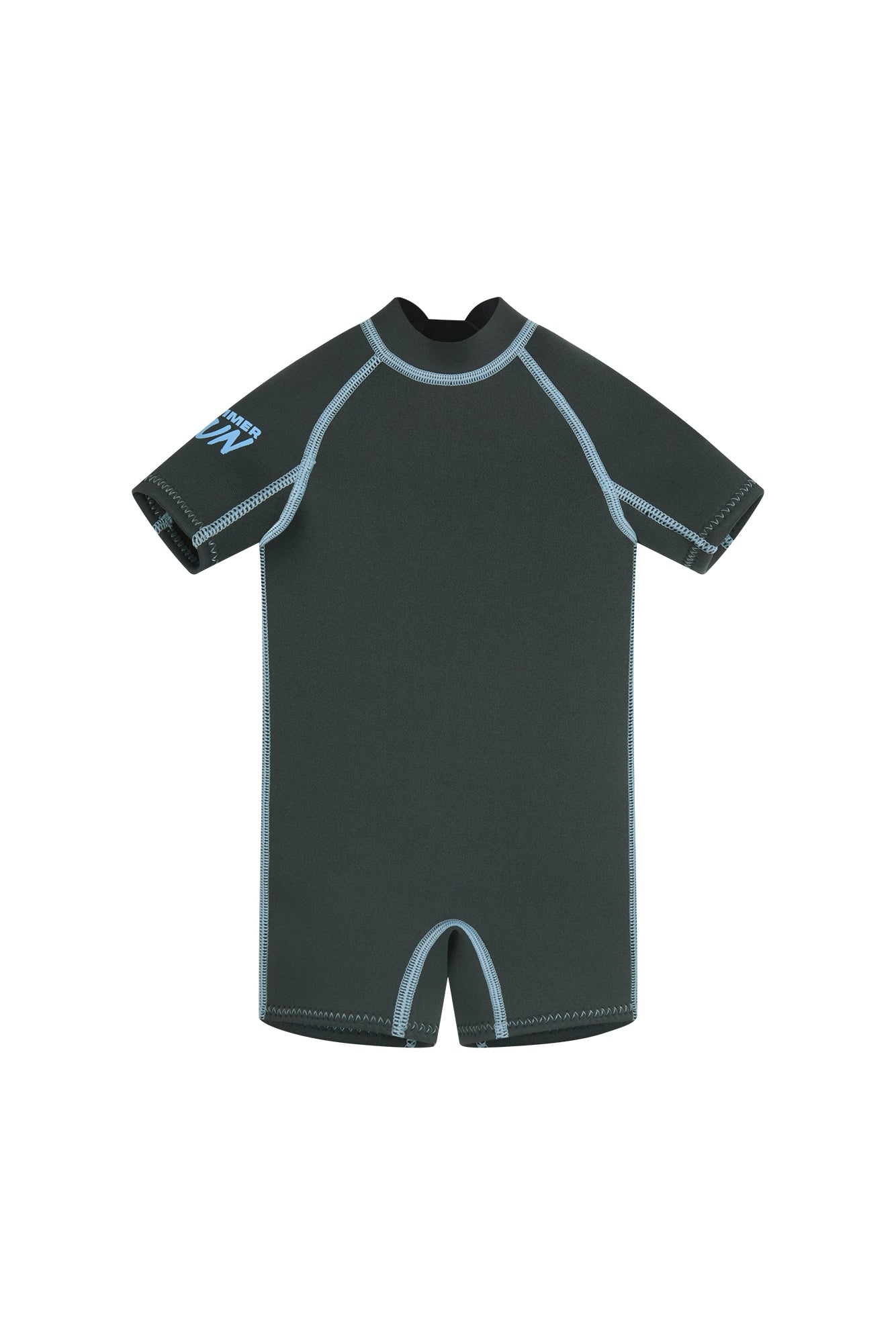 Summer Sun Label - Short Sleeve Springsuit Charcoal/Dusty Blue