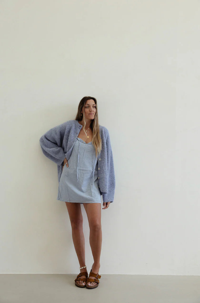 By Billie - Sienna Knit Cardigan Dusty Blue