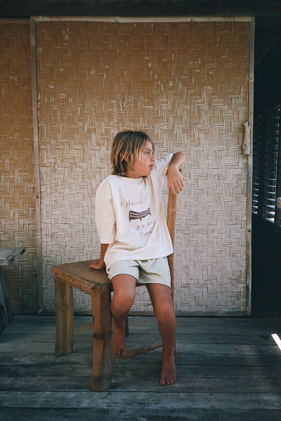 Illoura the Label - Thea Shorts Hunter Stripe