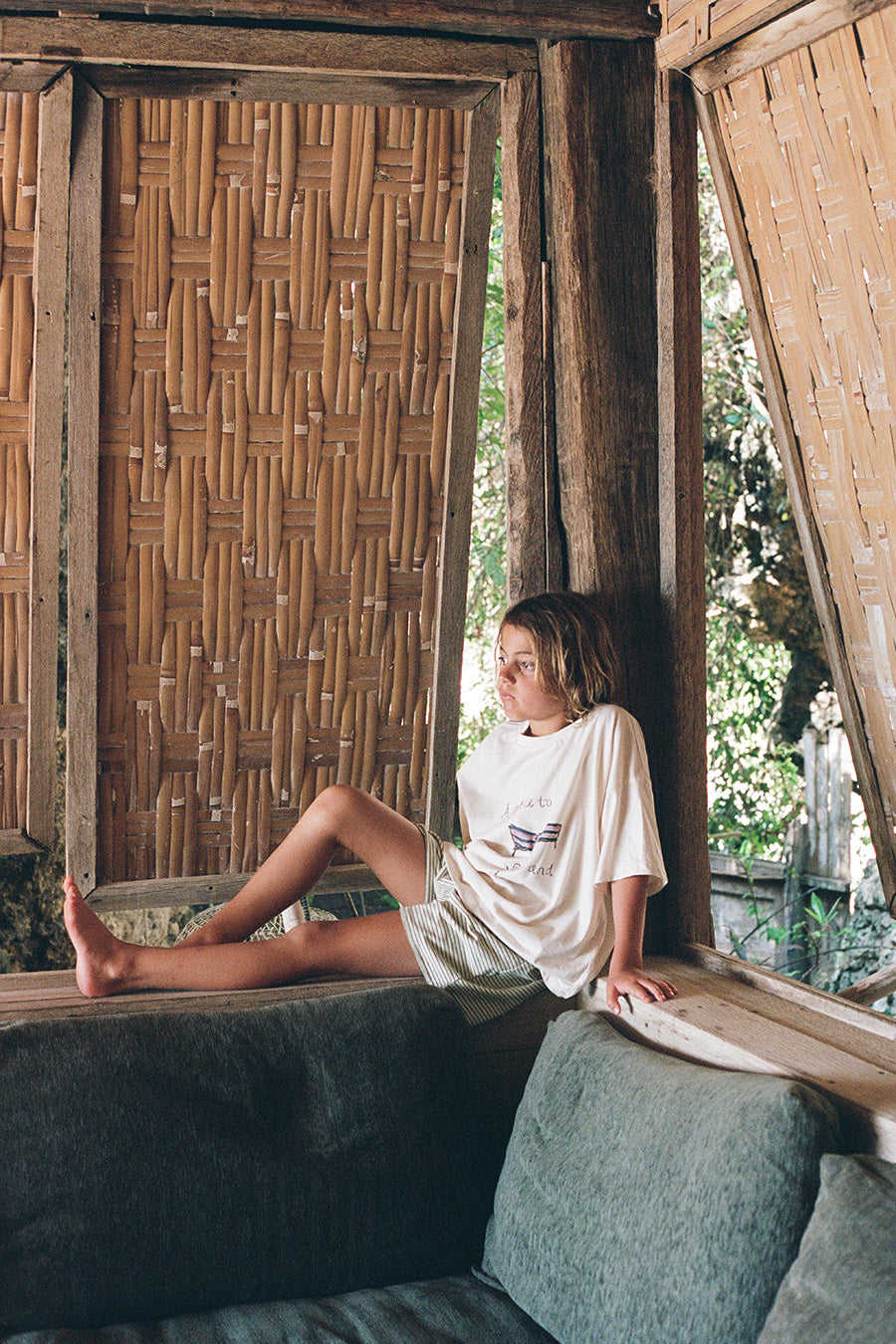 Illoura the Label - Thea Shorts Hunter Stripe