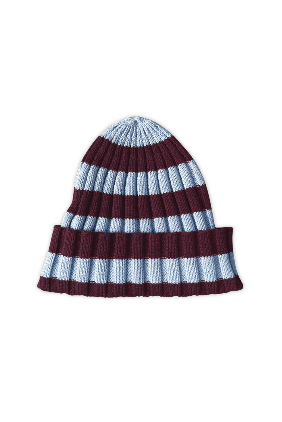 Grown - Organic Striped Pixie Knit Beanie Plum & Haze