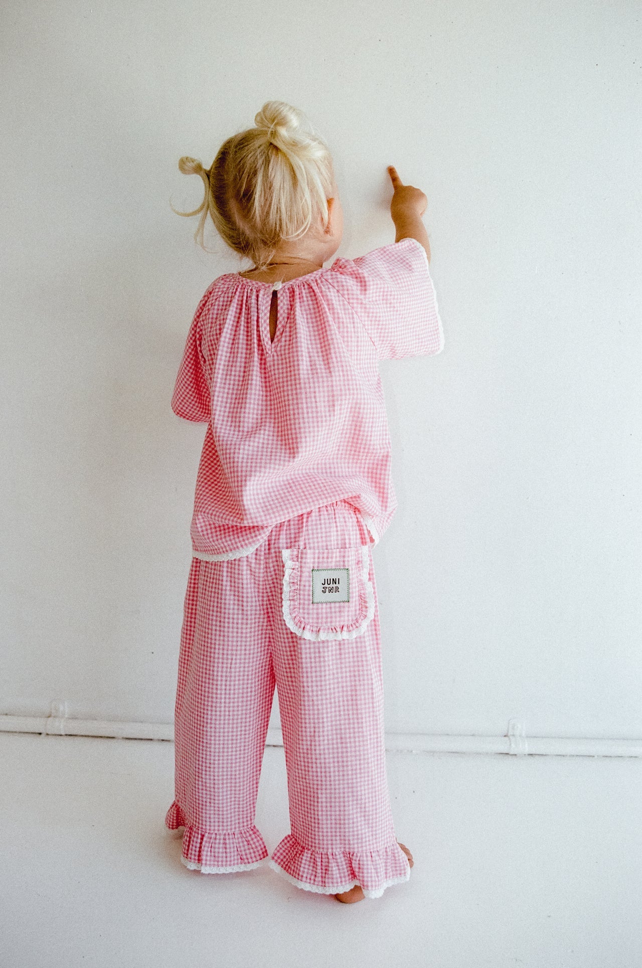 JUNI JNR - Dora Pant Strawberry Gingham