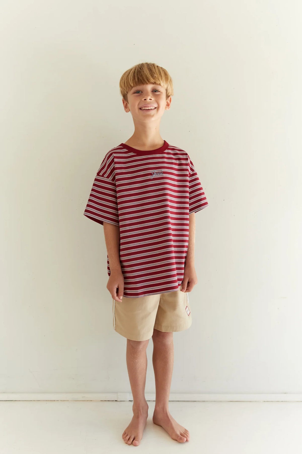 JUNI JNR - Zion Tee Cherry Stripe