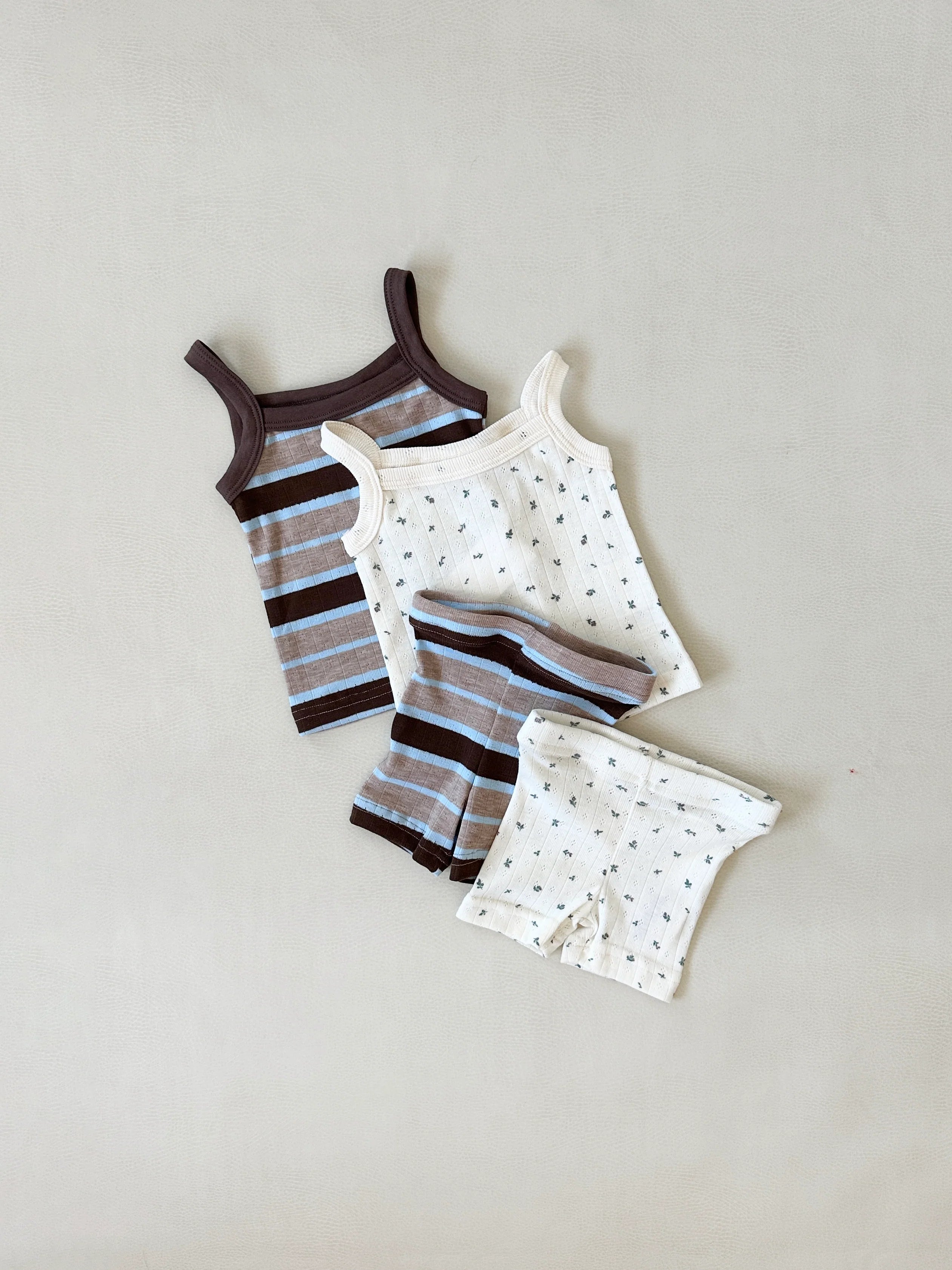 Tiny Trove - Vivi Rib Pointelle Set Stripe