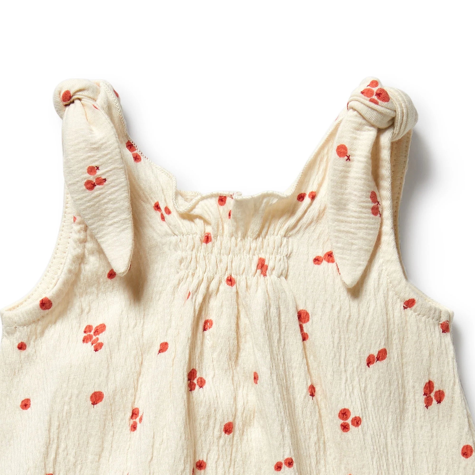 Wilson & Frenchy - Organic Crinkle Tie Playsuit Jolly Holly