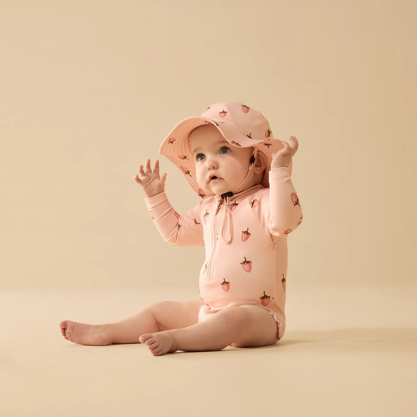 Wilson & Frenchy - Strawberry Kisses Long Sleeved Swimsuit