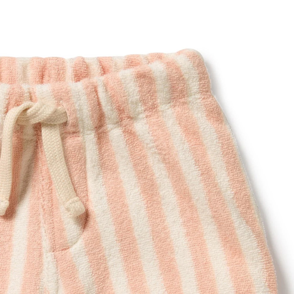 Wilson & Frenchy - Strawberry Wave Organic Terry Tie Short - Size 6-12M