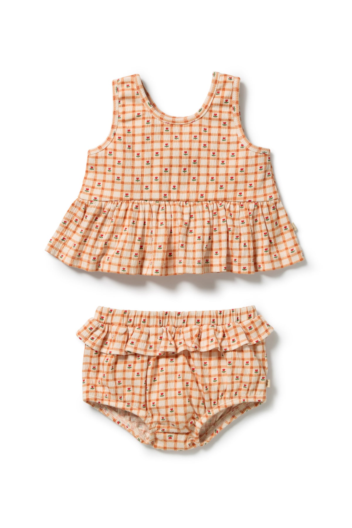 Wilson & Frenchy - Checkerberry Organic Crinkle Ruffle Set