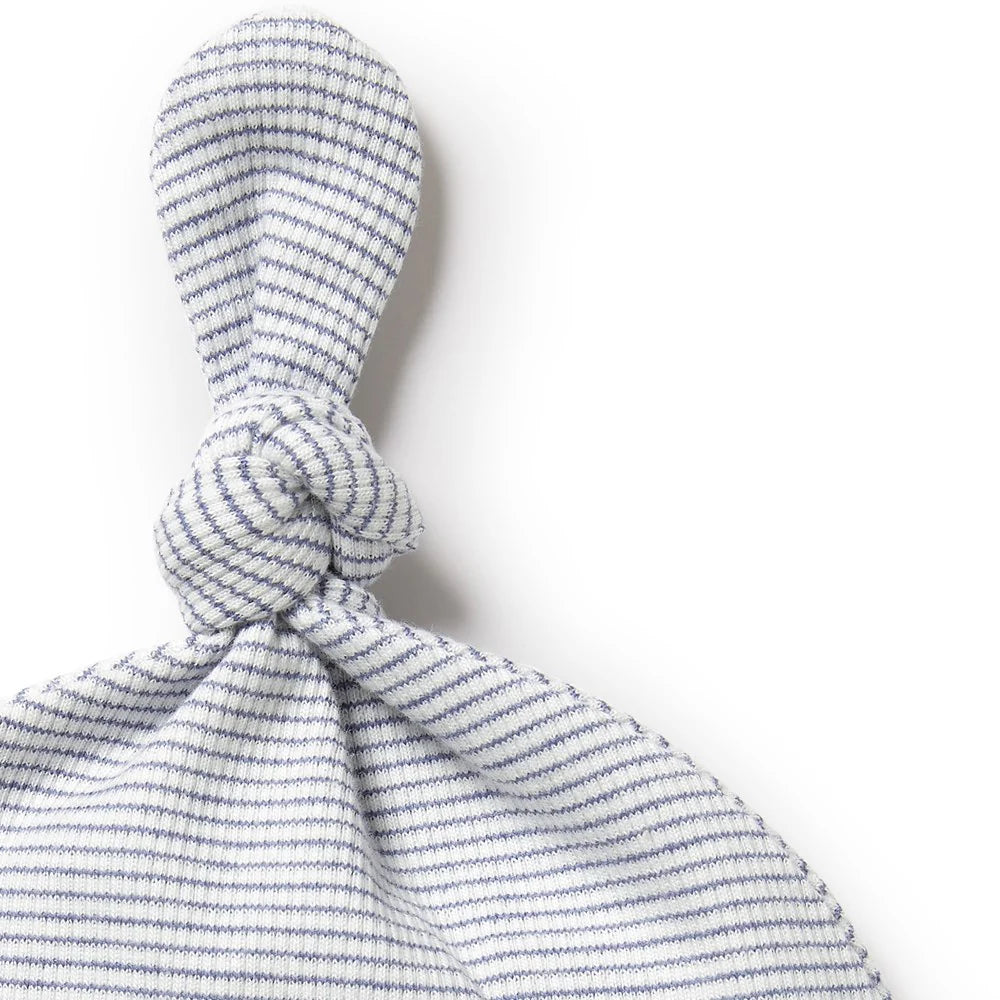 Wilson & Frenchy - Organic Stripe Rib Knot Hat Rain Drop