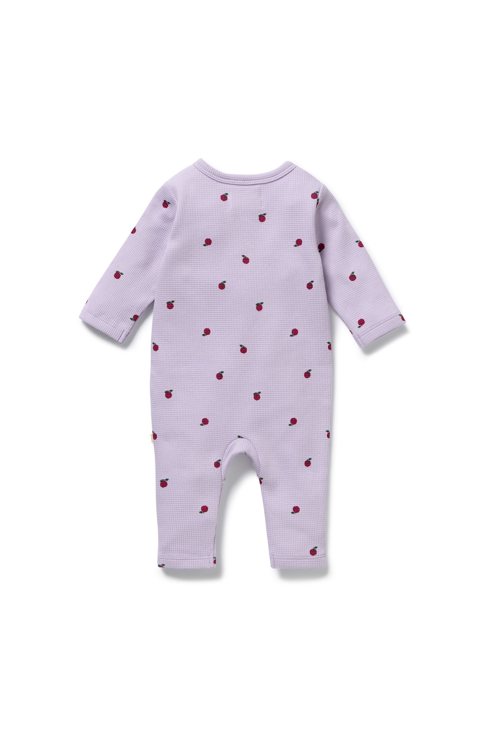Wilson & Frenchy - Berry Plums Organic Waffle Ruffle Zipsuit