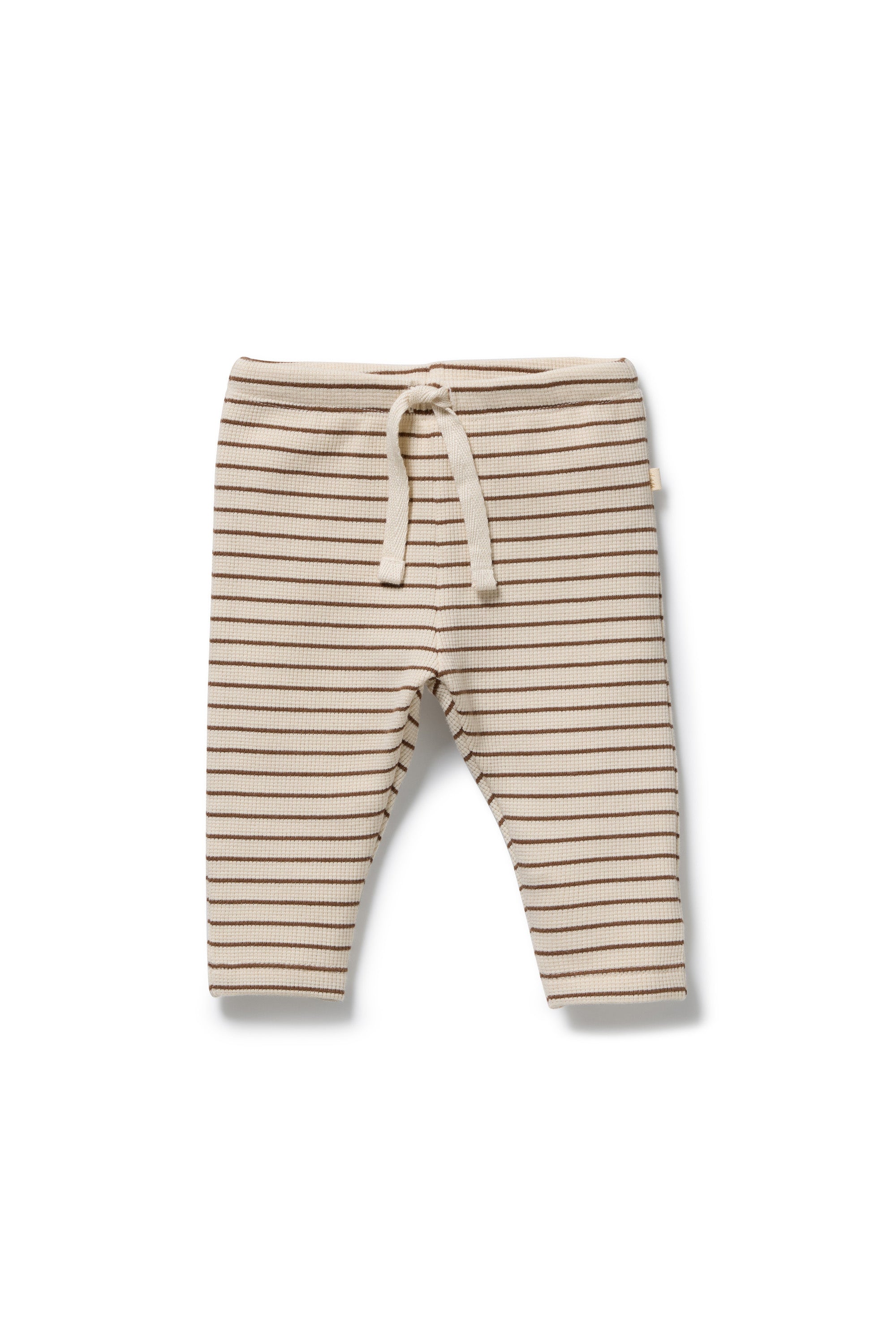 Wilson & Frenchy - Nutmeg Stripe Organic Waffle Legging